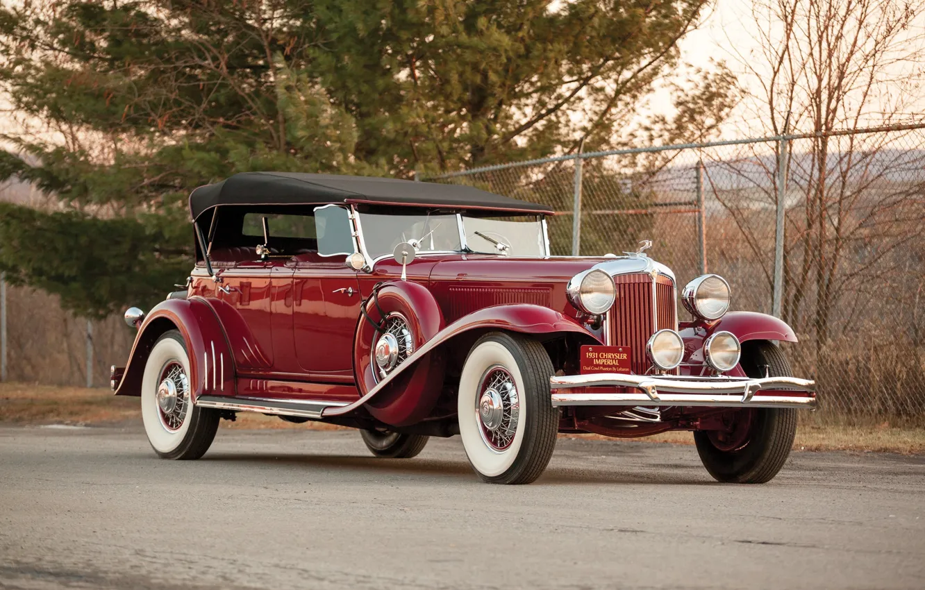 Photo wallpaper Imperial, Chrysler, luxury, 1931, Phaeton, Dual, LeBaron, Cowl