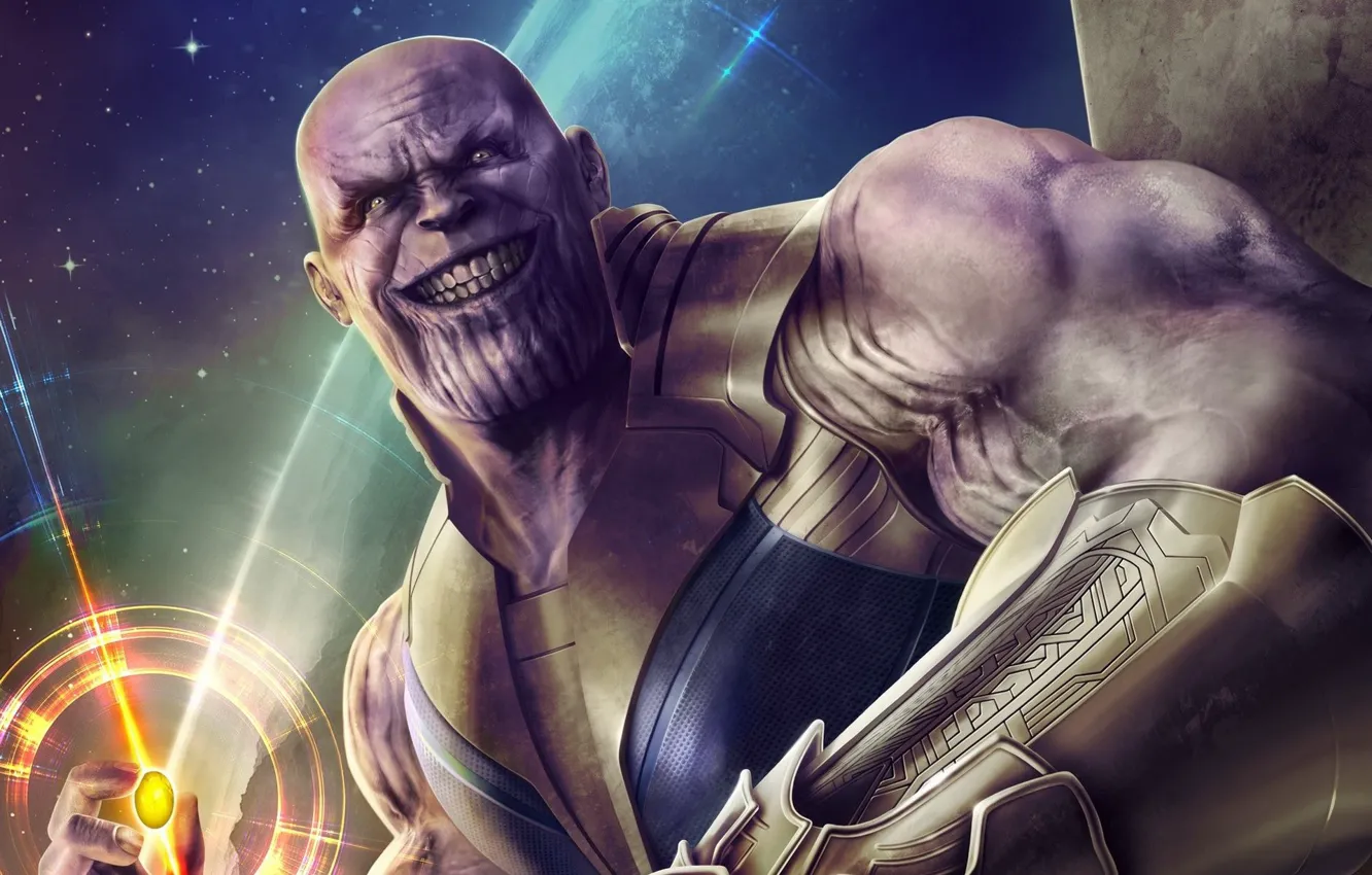 Photo wallpaper smile, villain, smile, Marvel, comic, Comics, Marvel, Thanos
