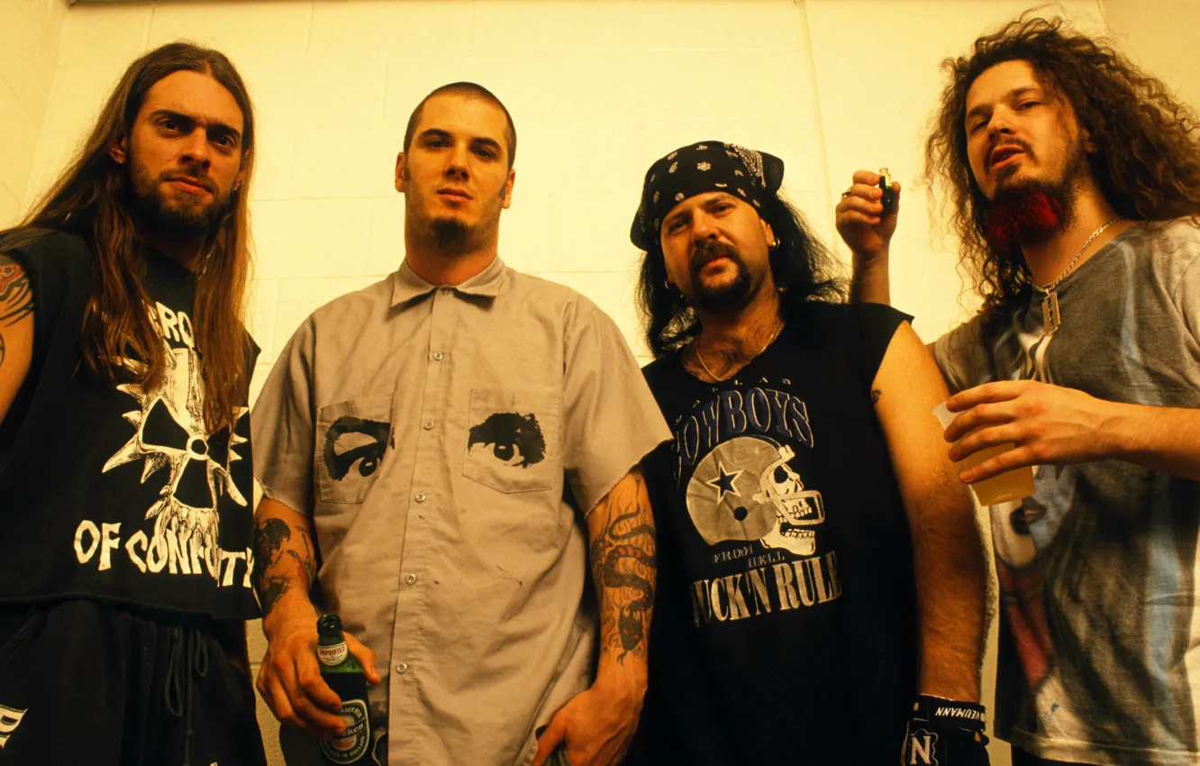 Photo wallpaper Pantera, Groove metal, Philip Hansen Anselmo, Vincent Paul Abbott, Darrell Lance Abbott, Rex Brown