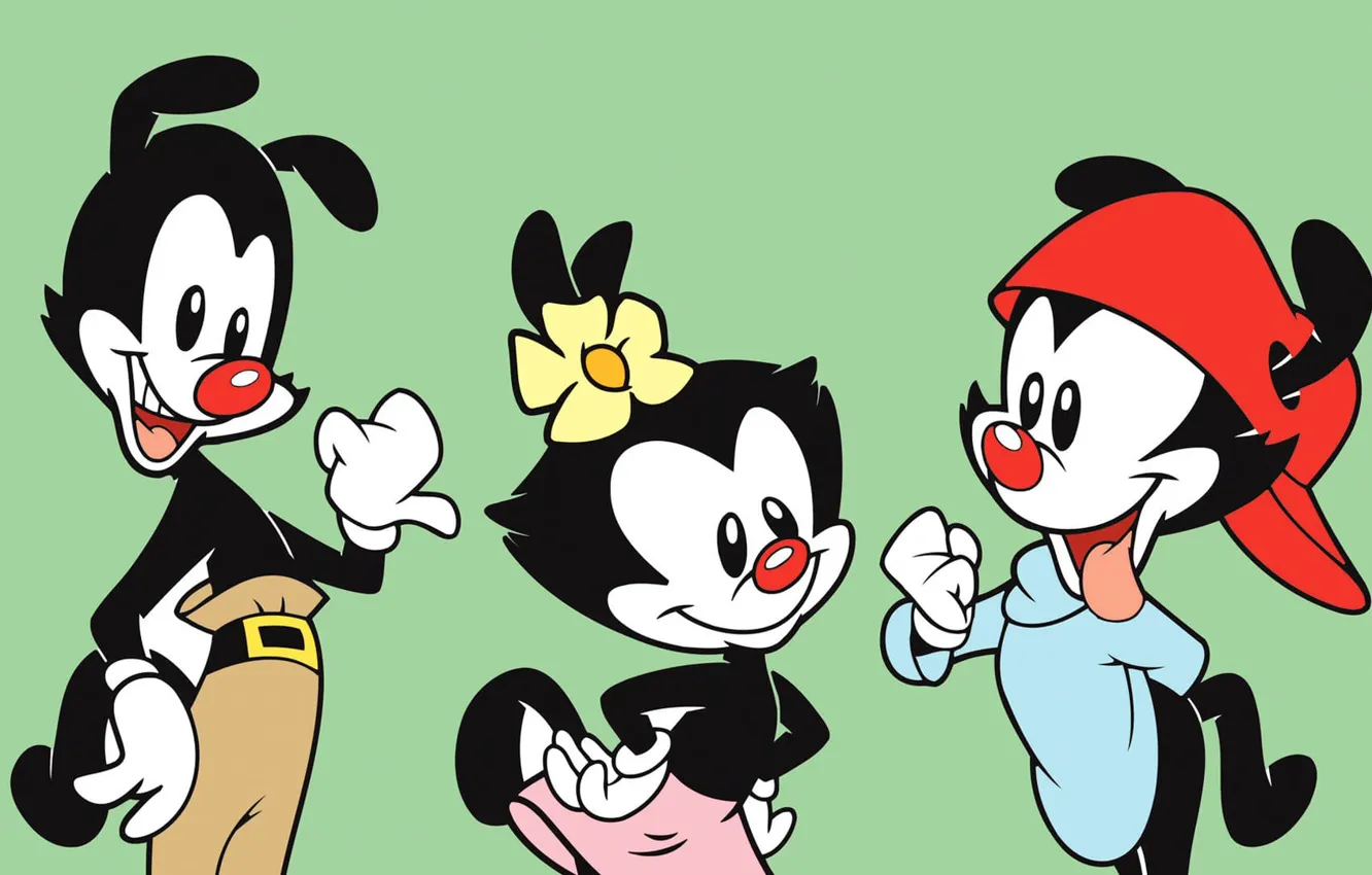 Photo wallpaper Animaniacs, Dot, Wakko, Yakko, Warner, Naughty animoticons, animoticons