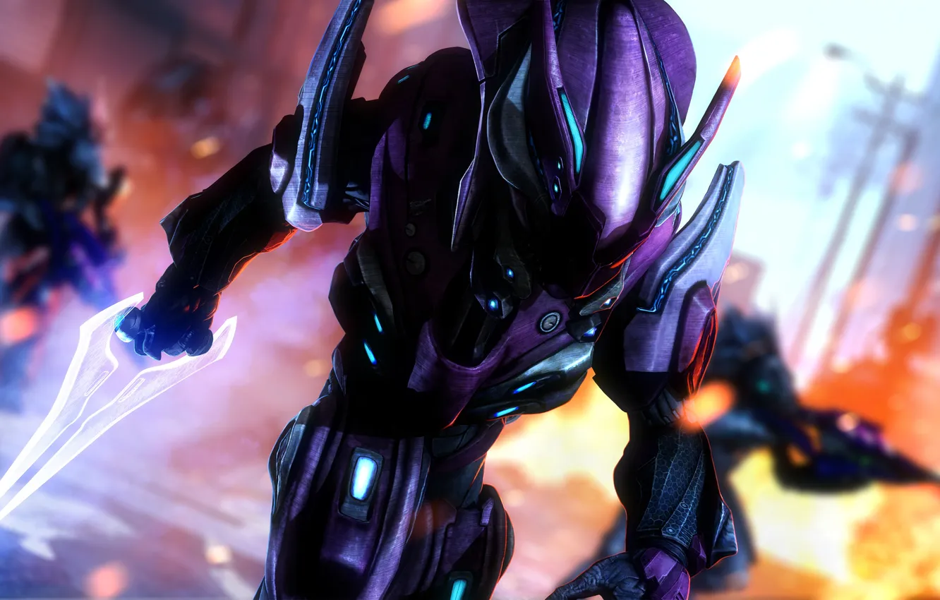 Photo wallpaper rendering, fiction, warrior, alien, Halo, Covenant