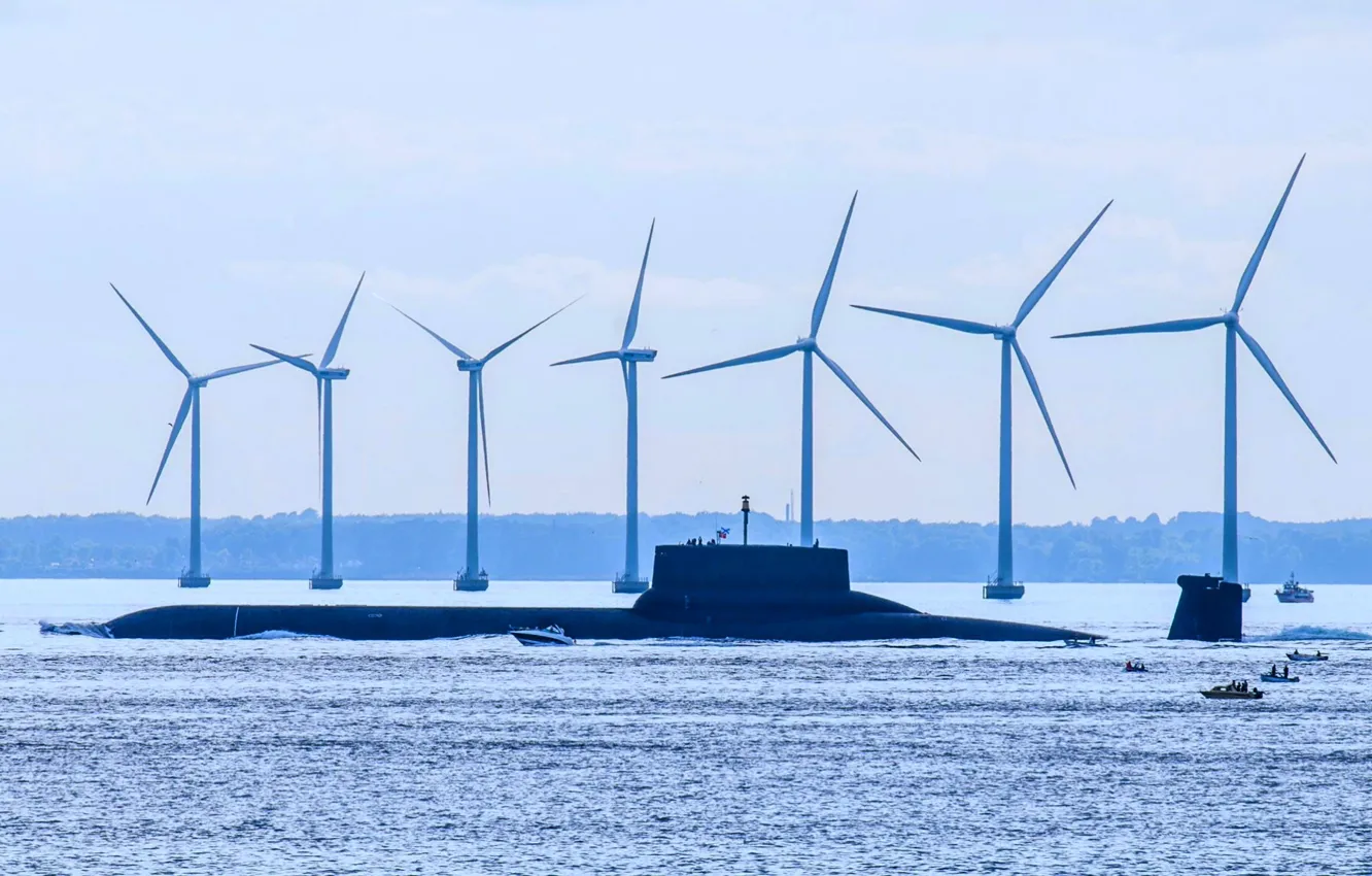Photo wallpaper cruiser, underwater, atomic, Dmitry Donskoy