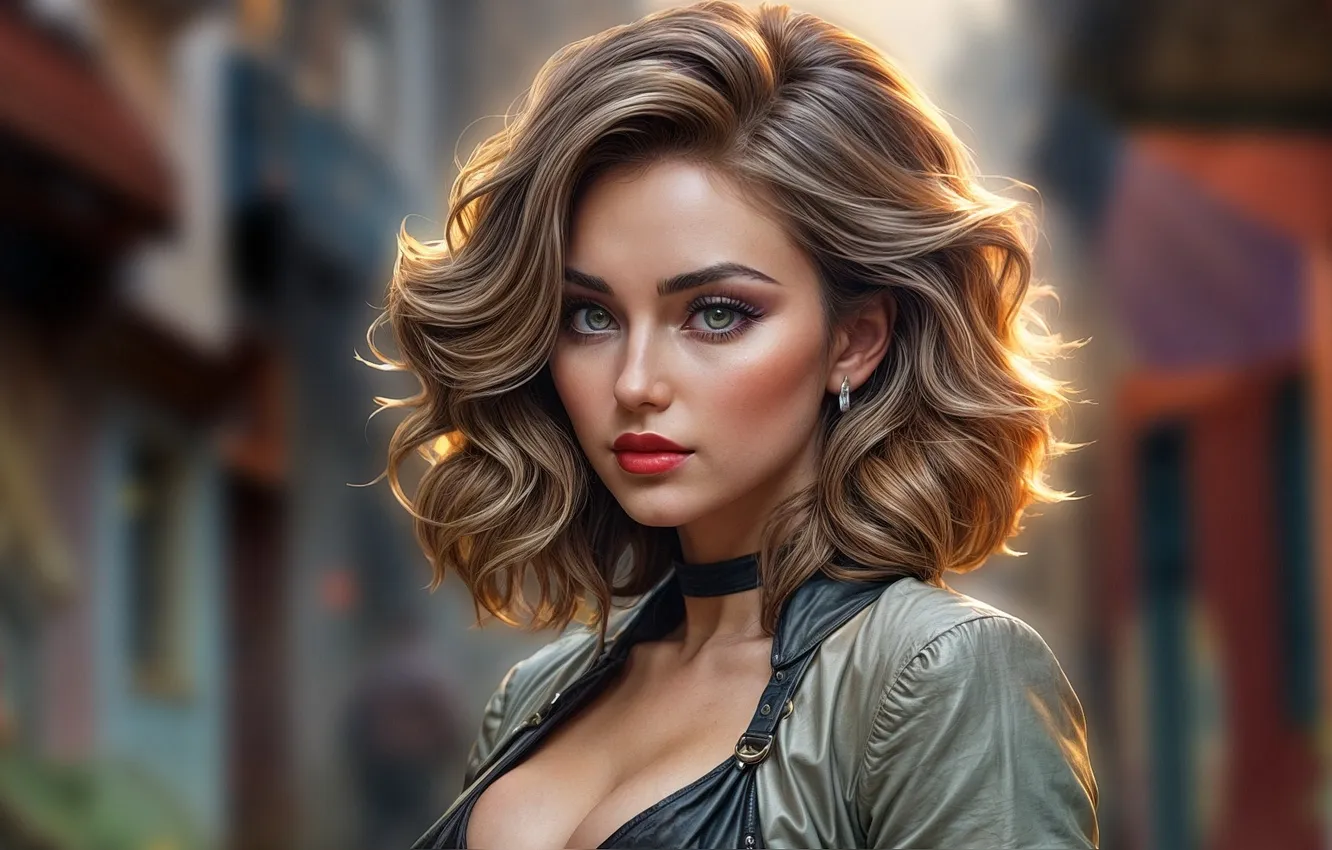 Photo wallpaper girl, beautiful, gorgeous, AI Art