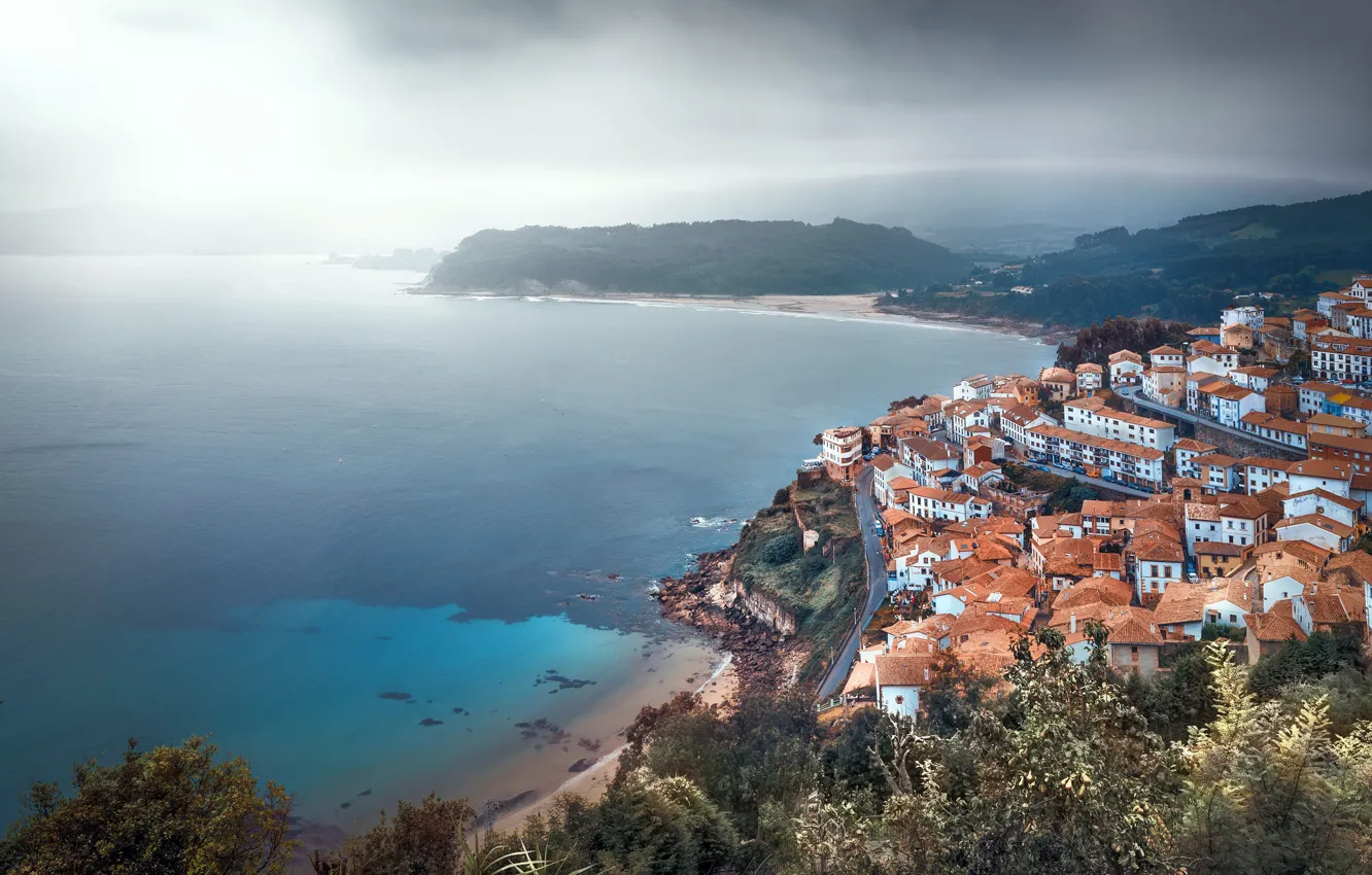 Photo wallpaper Asturias, Lastres, mirador de San Roque