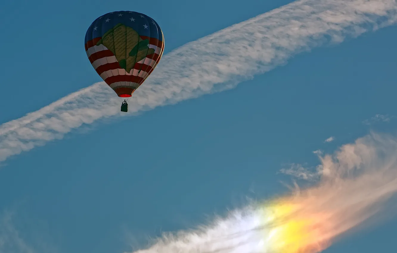 Photo wallpaper the sky, balloon, flight