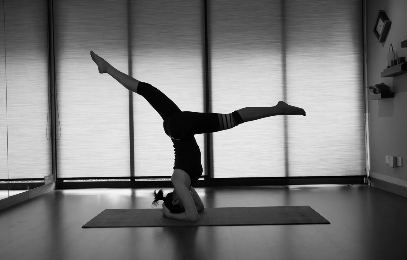 Photo wallpaper pose, workout, yoga, technique