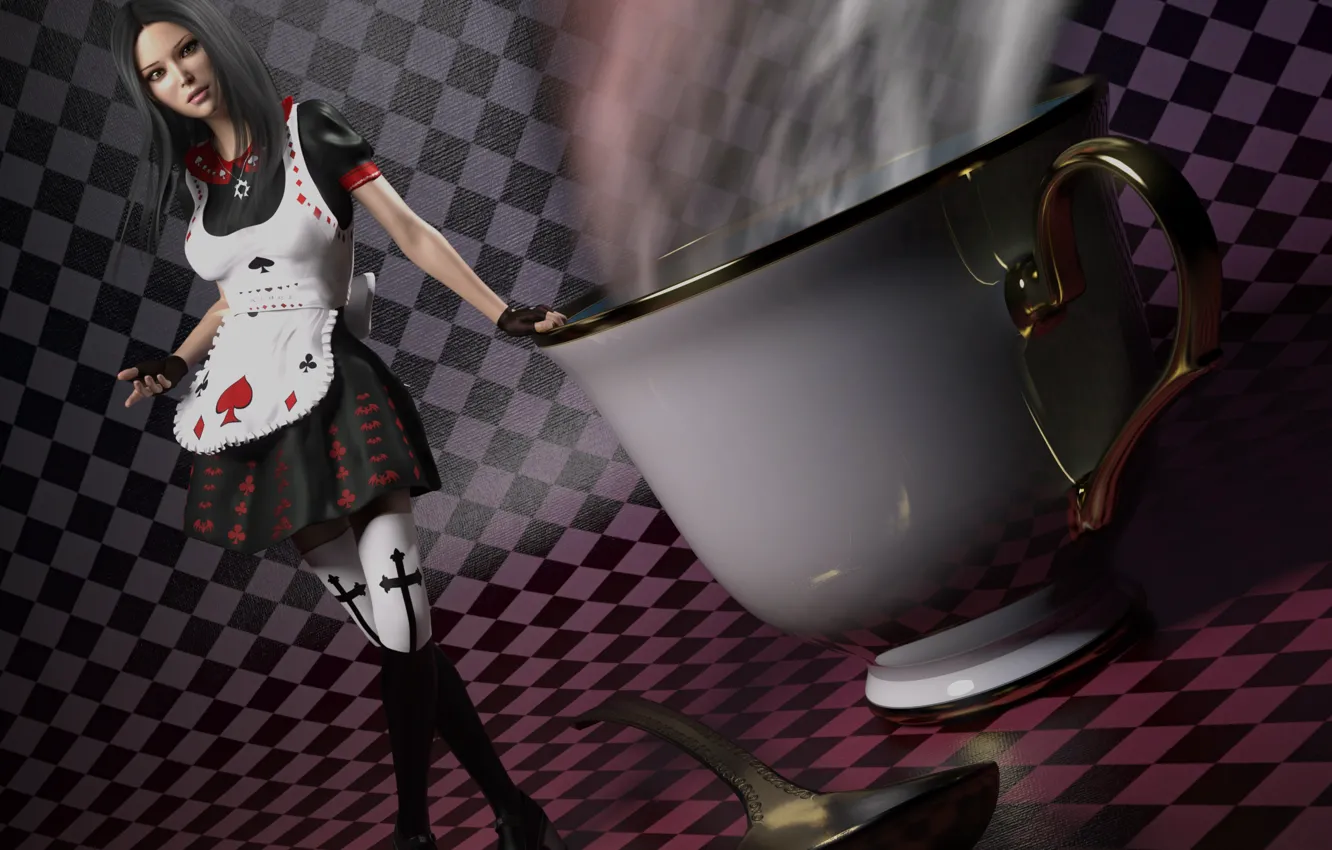 Photo wallpaper girl, art, Alice