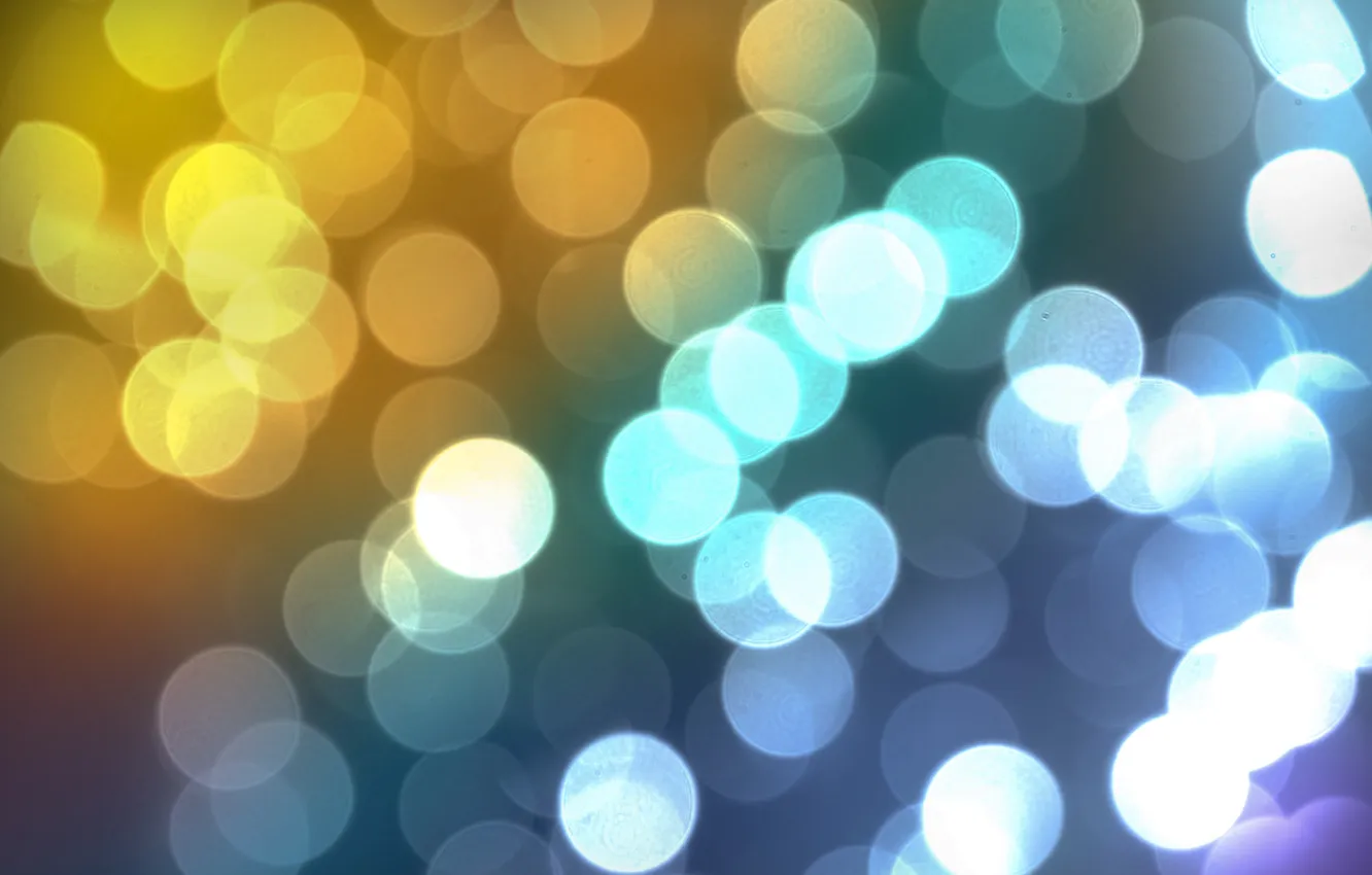Photo wallpaper light, circles, colored, bokeh