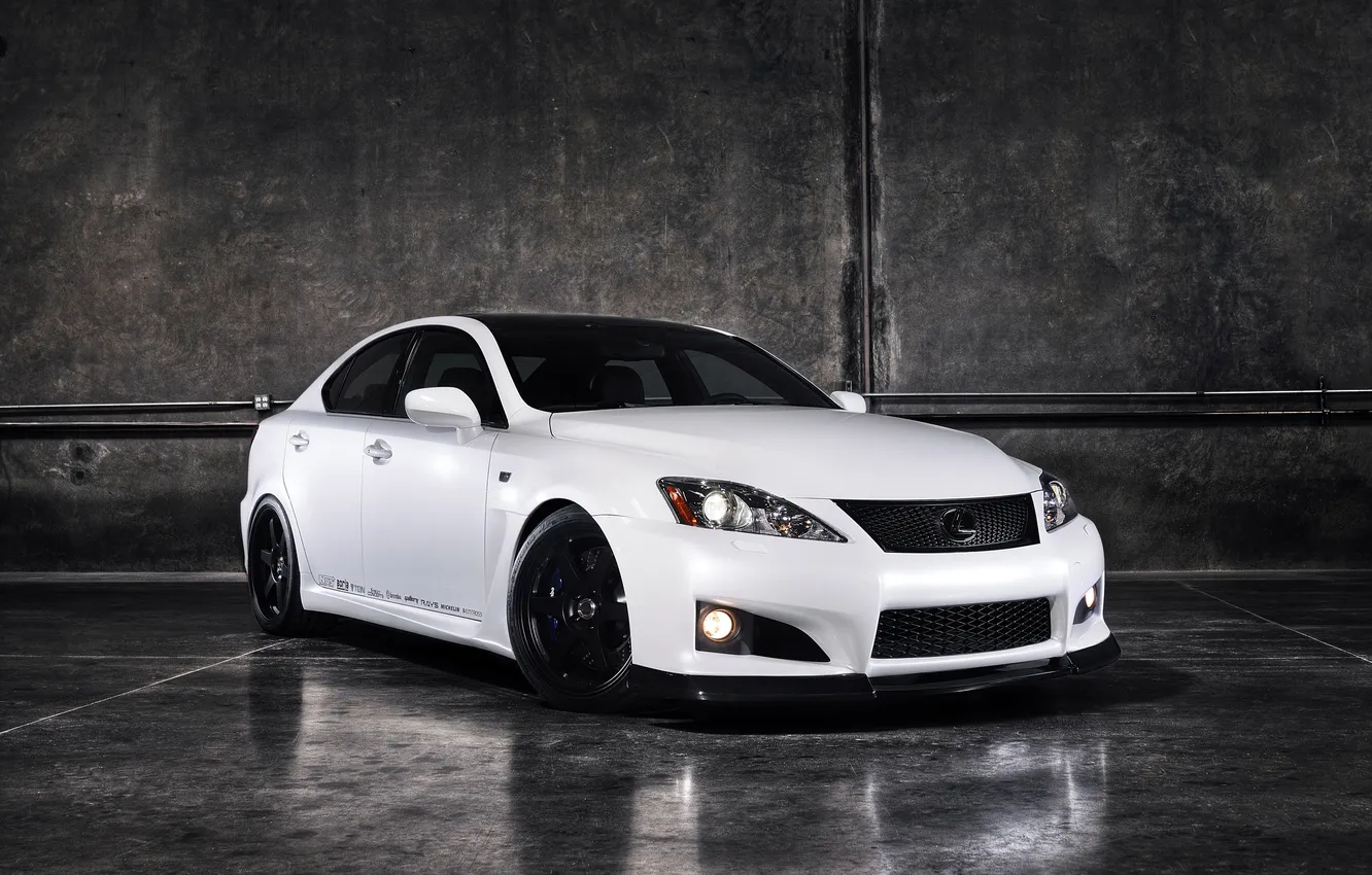 Photo wallpaper white, tuning, Lexus, IS-F, Lexus