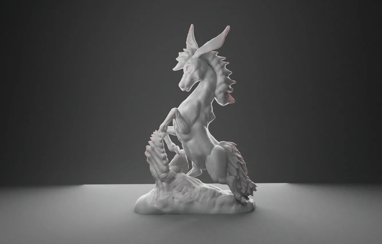 Photo wallpaper toy, art, sculpture, AlexStormND, 3d model, The Hunchback Horse