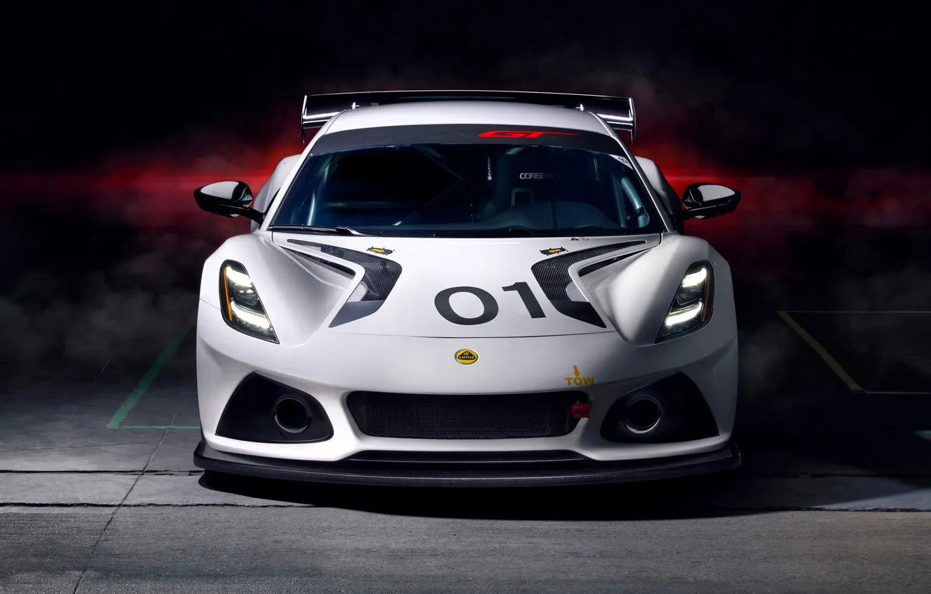 Photo wallpaper white, smoke, Parking, GT4, Emir, Lotus Emira GT4