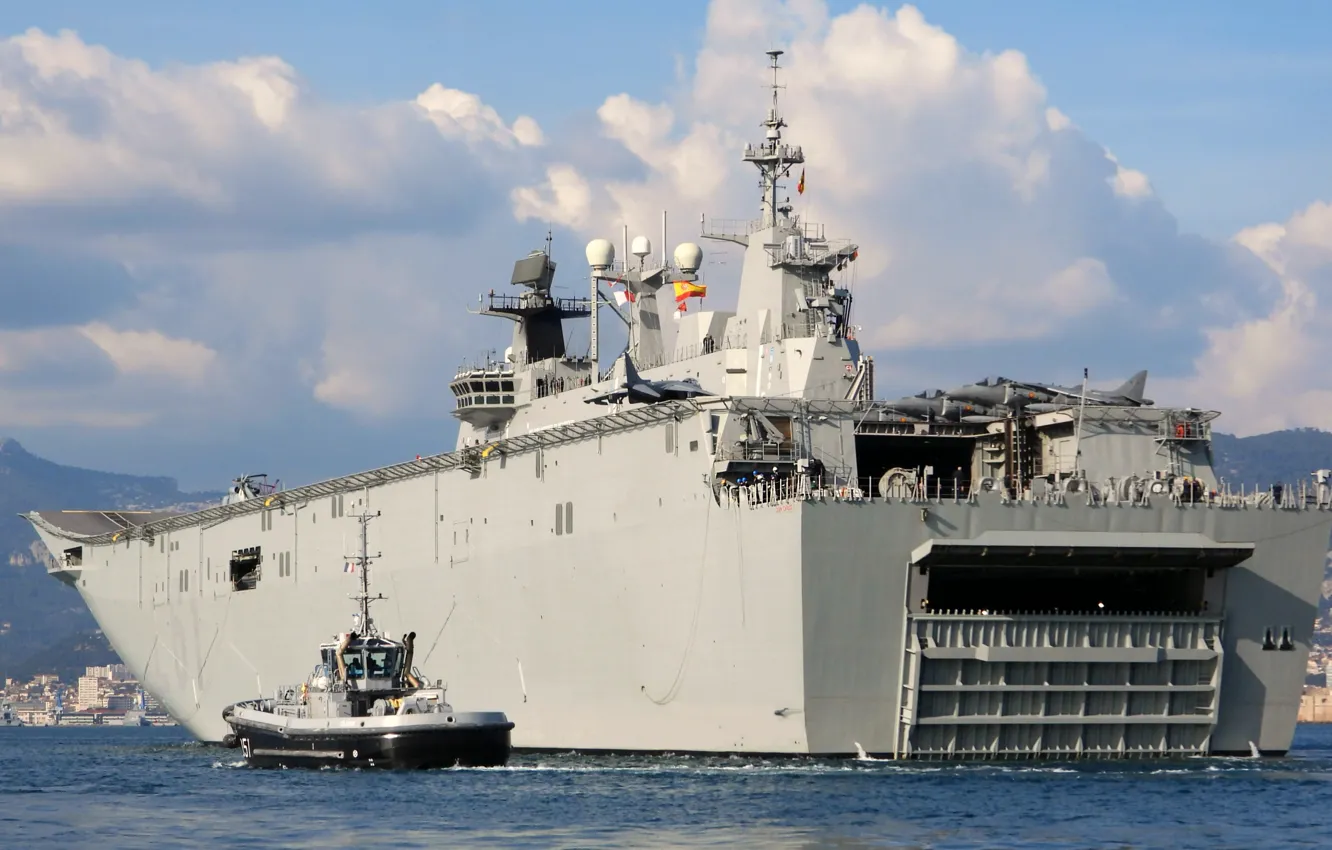 Photo wallpaper UDC, Toulon, Visit, Juan Carlos l