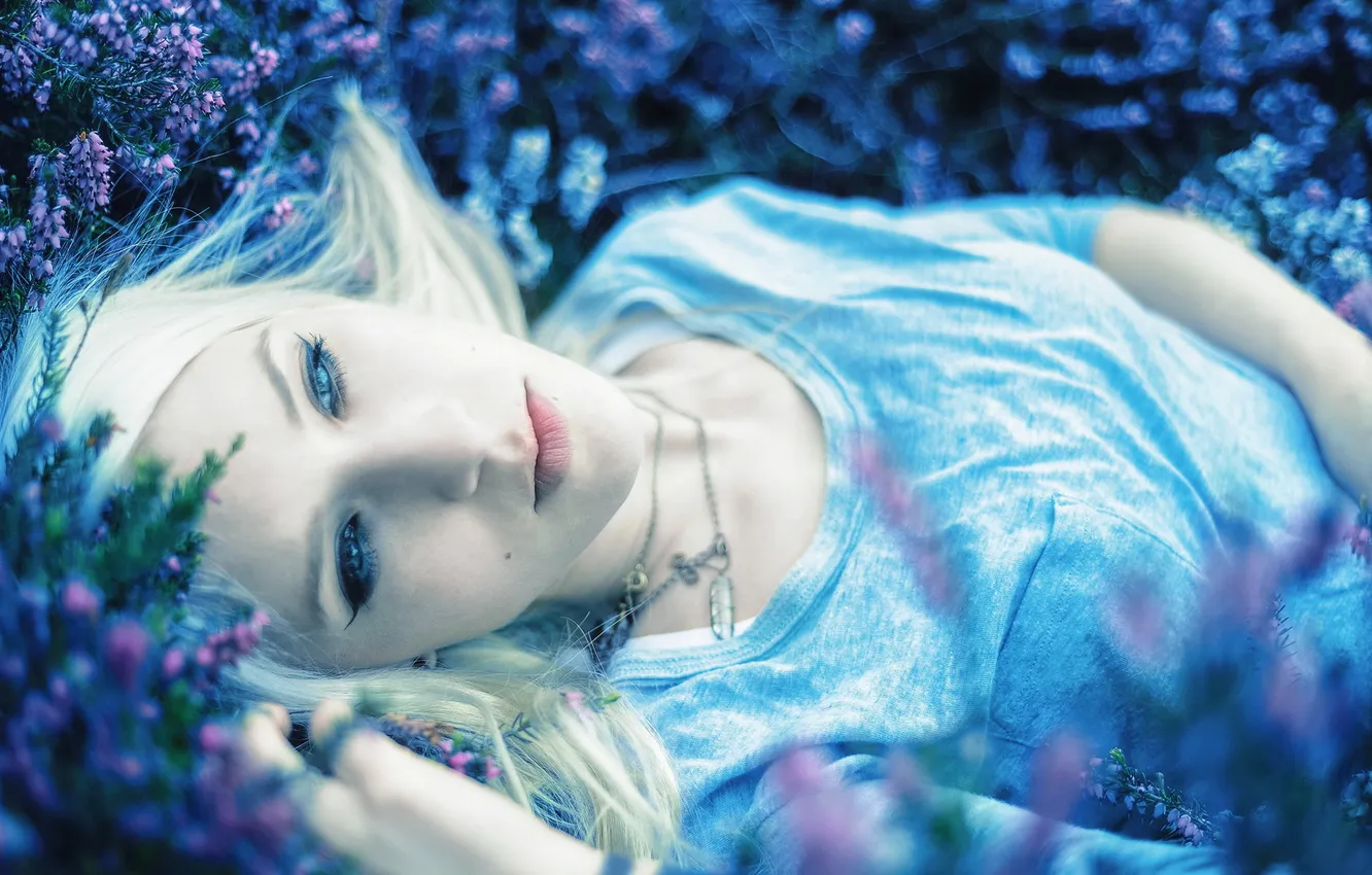 Photo wallpaper dream, blue, surreal, sweep