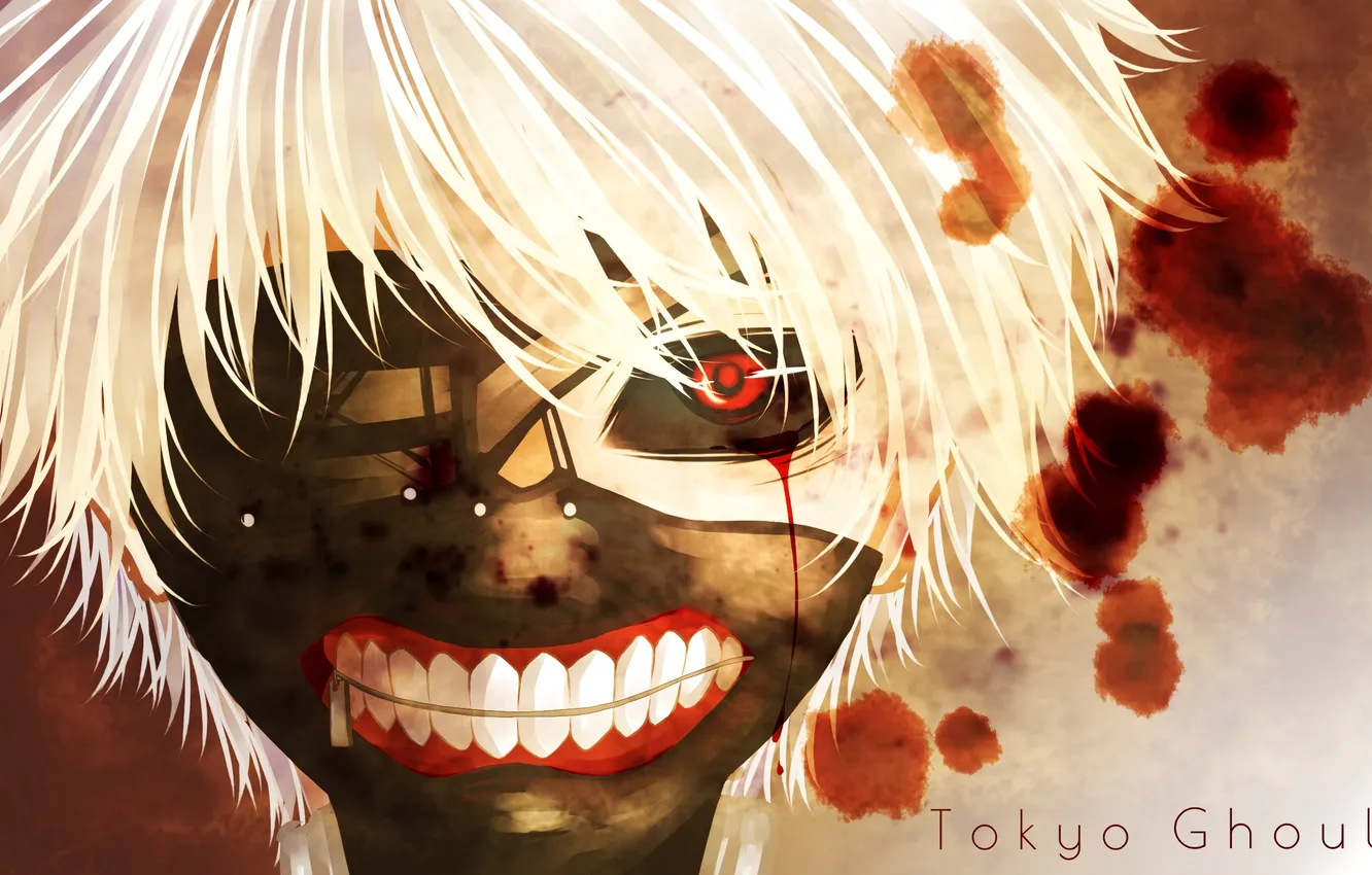 Photo wallpaper face, mask, anime, art, Tokyo Ghoul, Ken Kanek