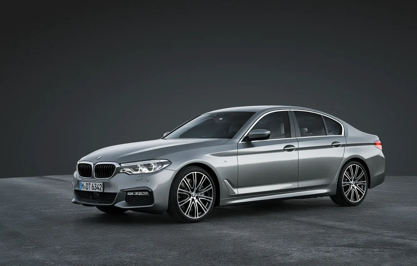 Photo wallpaper BMW, Gray, 5 Series, Silver, 5, M Package