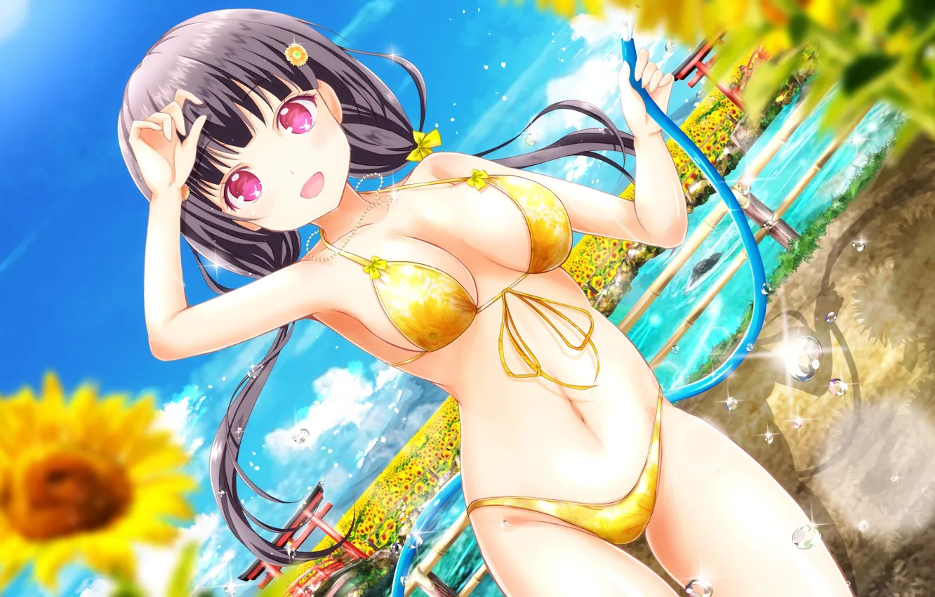 Photo wallpaper swimsuit, summer, girl, hose, girlfriend (kari)
