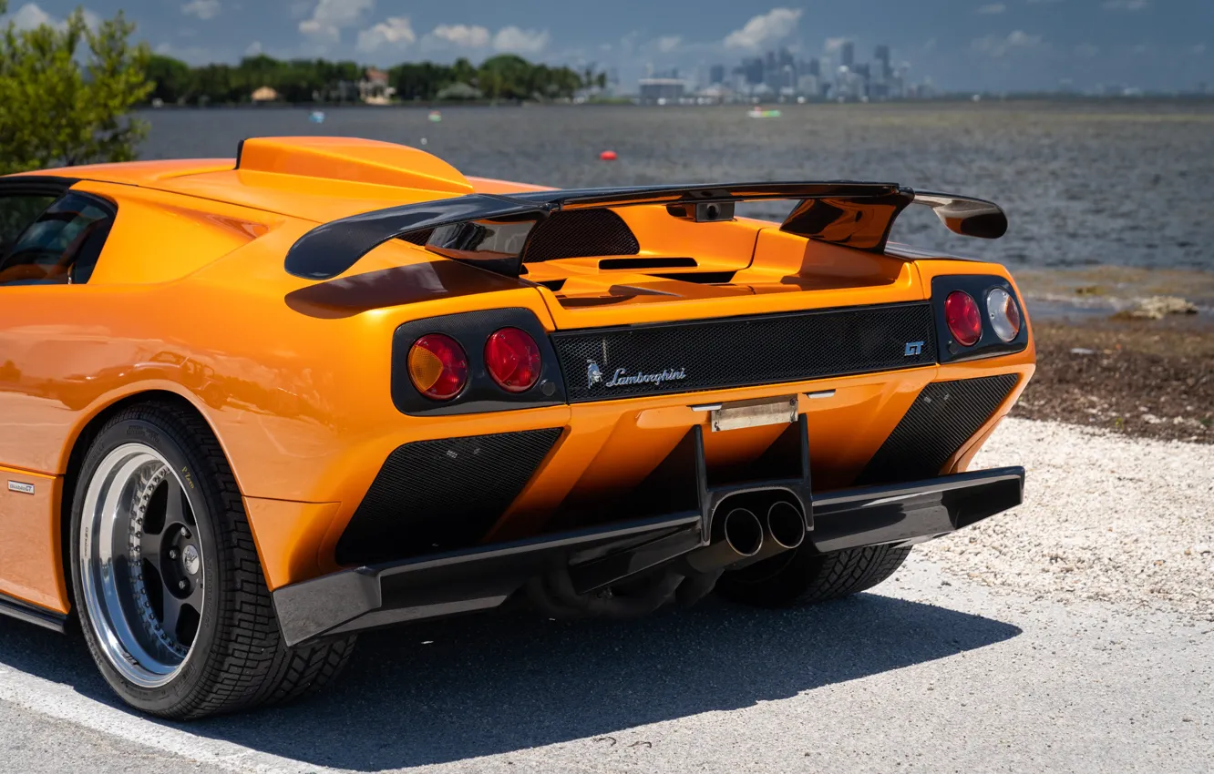 Photo wallpaper Lamborghini, Diablo, back, powerful, The Lamborghini Diablo GT