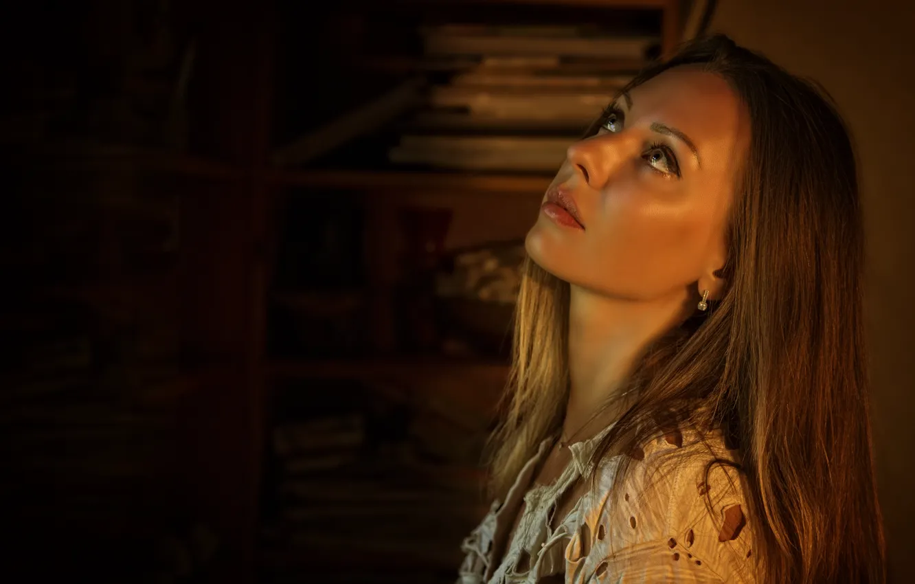 Photo wallpaper dark, light, girl, love, sexy, yellow, beauty, blonde