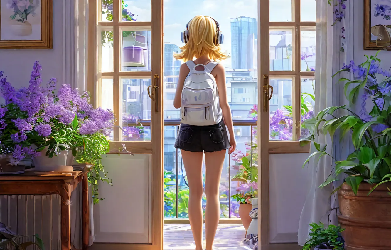 Photo wallpaper anime, art, Anime girl