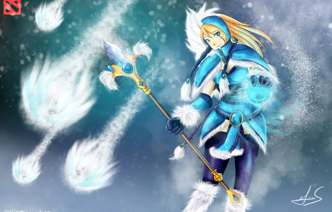 Photo wallpaper Girl, Game, Game, Crystal Maiden, Defense of the Ancients, Dota 2, DotA 2, Rylai