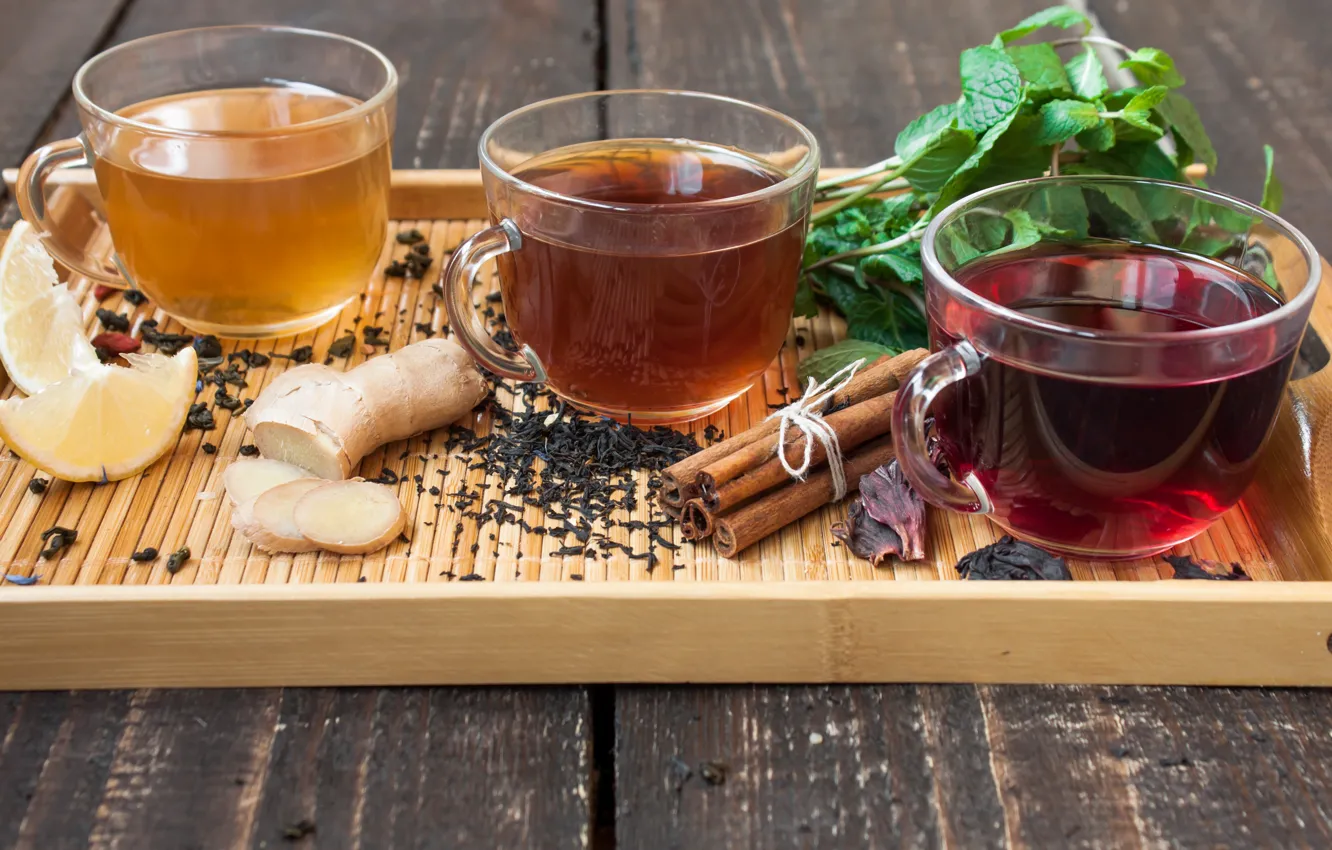 Photo wallpaper tea, drink, mint, welding