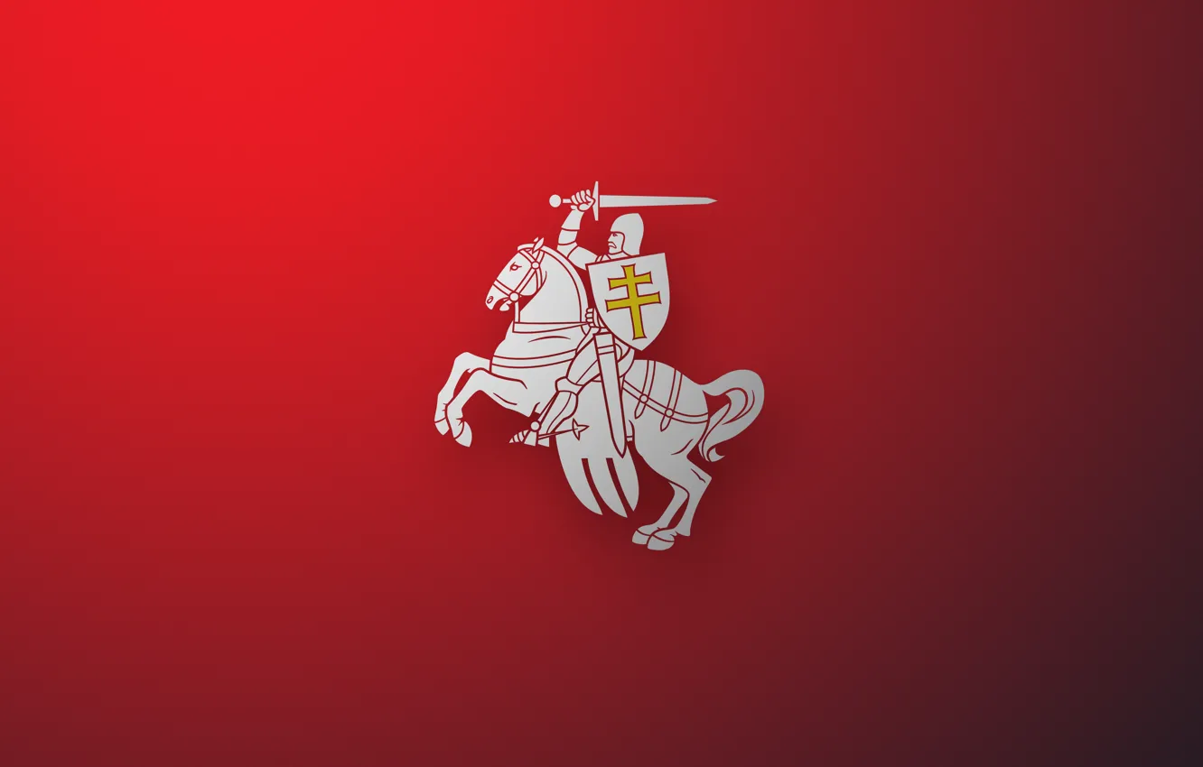 Photo wallpaper Wallpaper, chase, coat of arms, wallpapers, Pahonia, Belarus, Emblem, Belarus