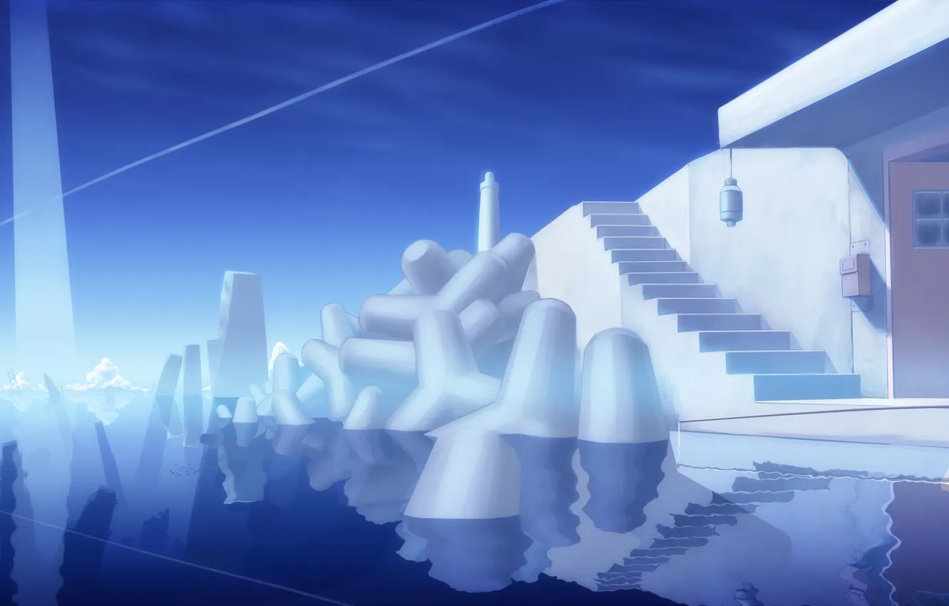 Photo wallpaper water, girl, wide