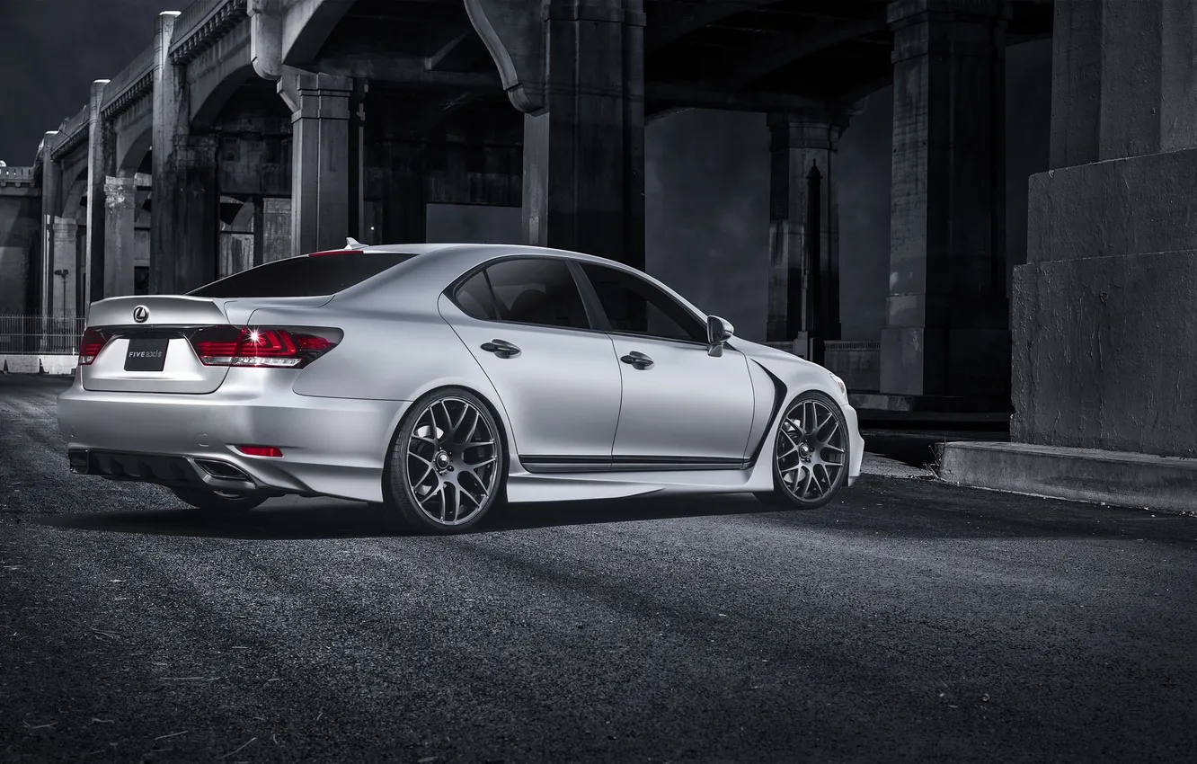 Photo wallpaper grey, tuning, Lexus, sedan, side view, Lexus, F-Sport, 460