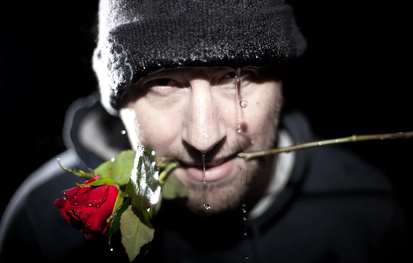 Photo wallpaper look, people, roses