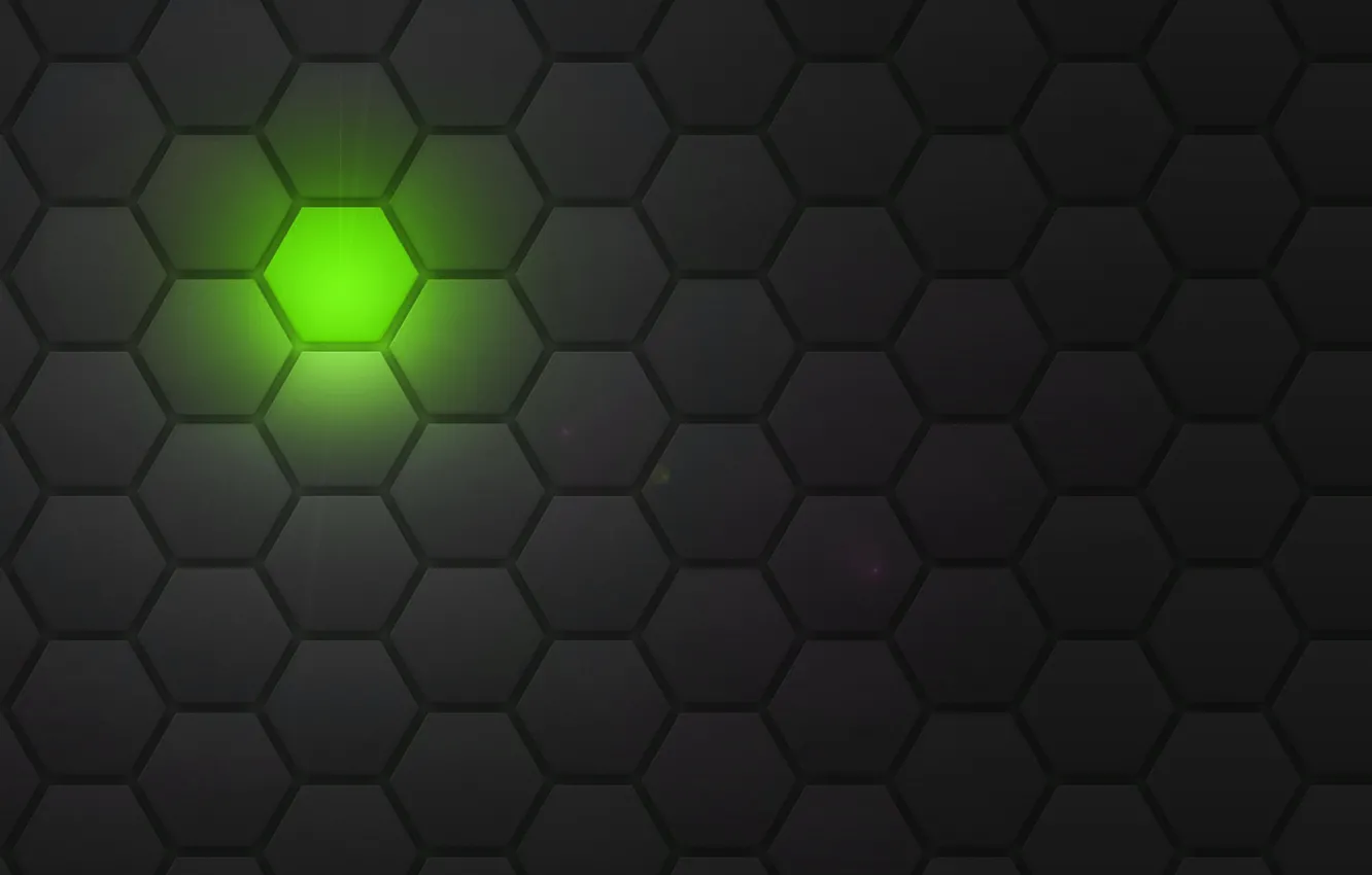 Photo wallpaper light, line, green, the dark background, cell