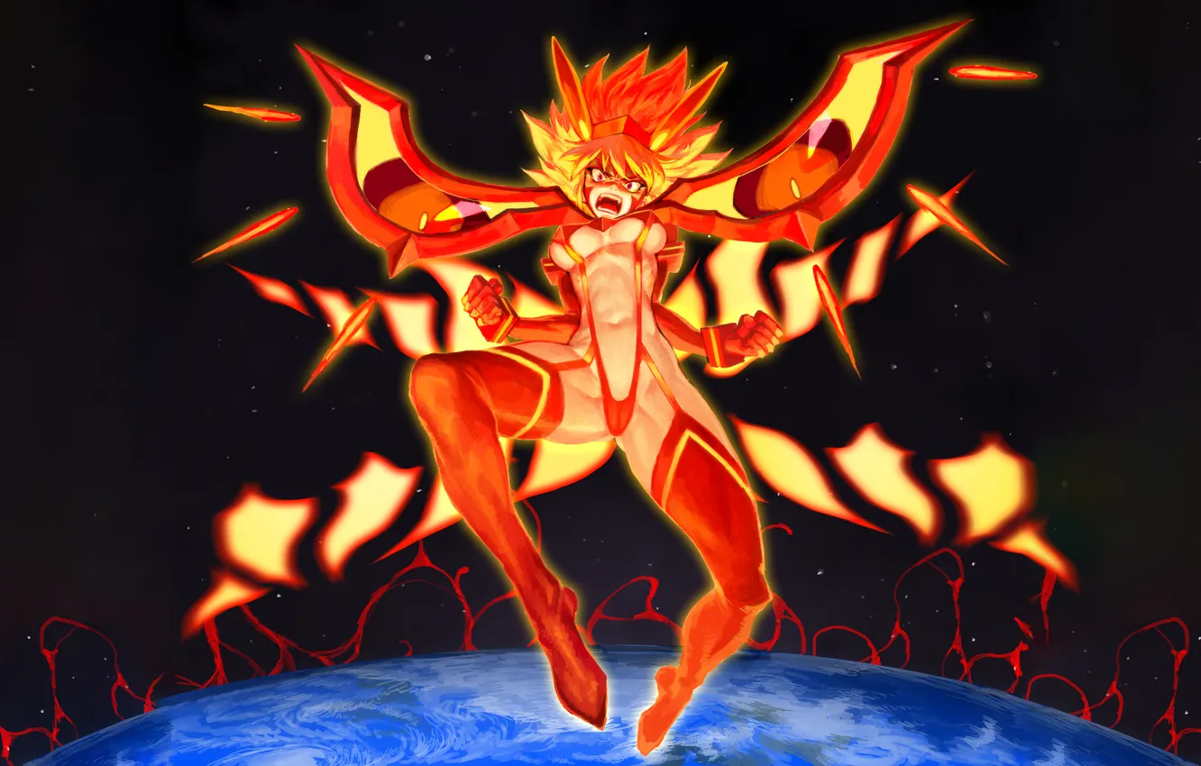 Photo wallpaper space, girl, sexy, Cameltoe, cleavage, thighhighs, armor, legs