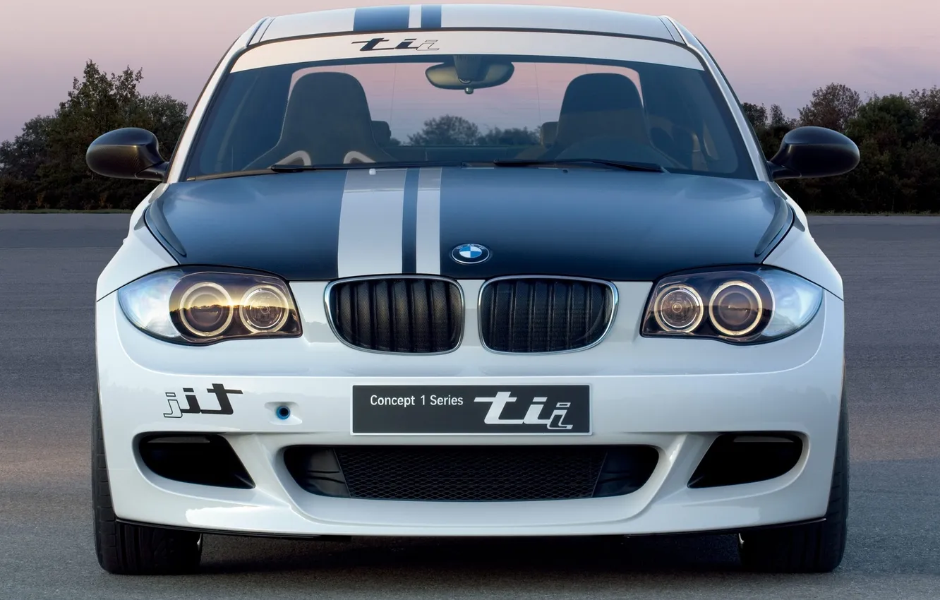 Photo wallpaper white, lights, BMW, grille, logo, The hood, the concept, TEE