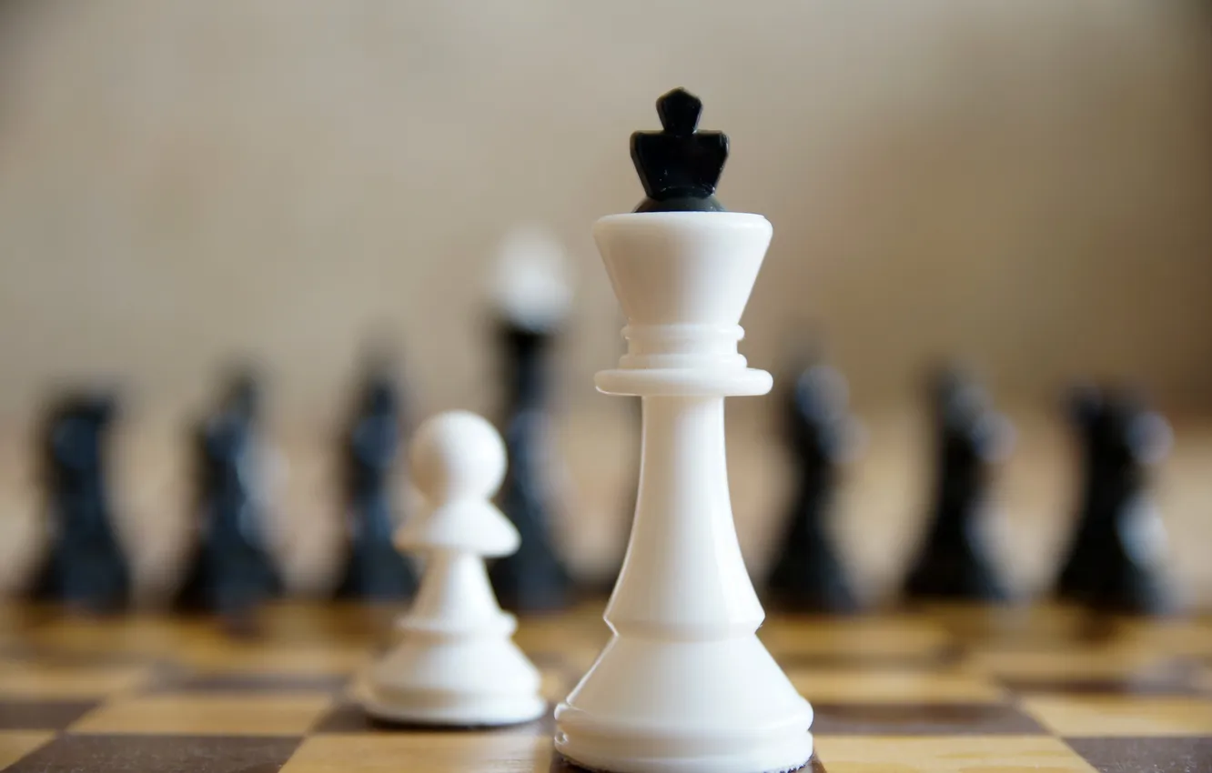 Photo wallpaper macro, chess, figure