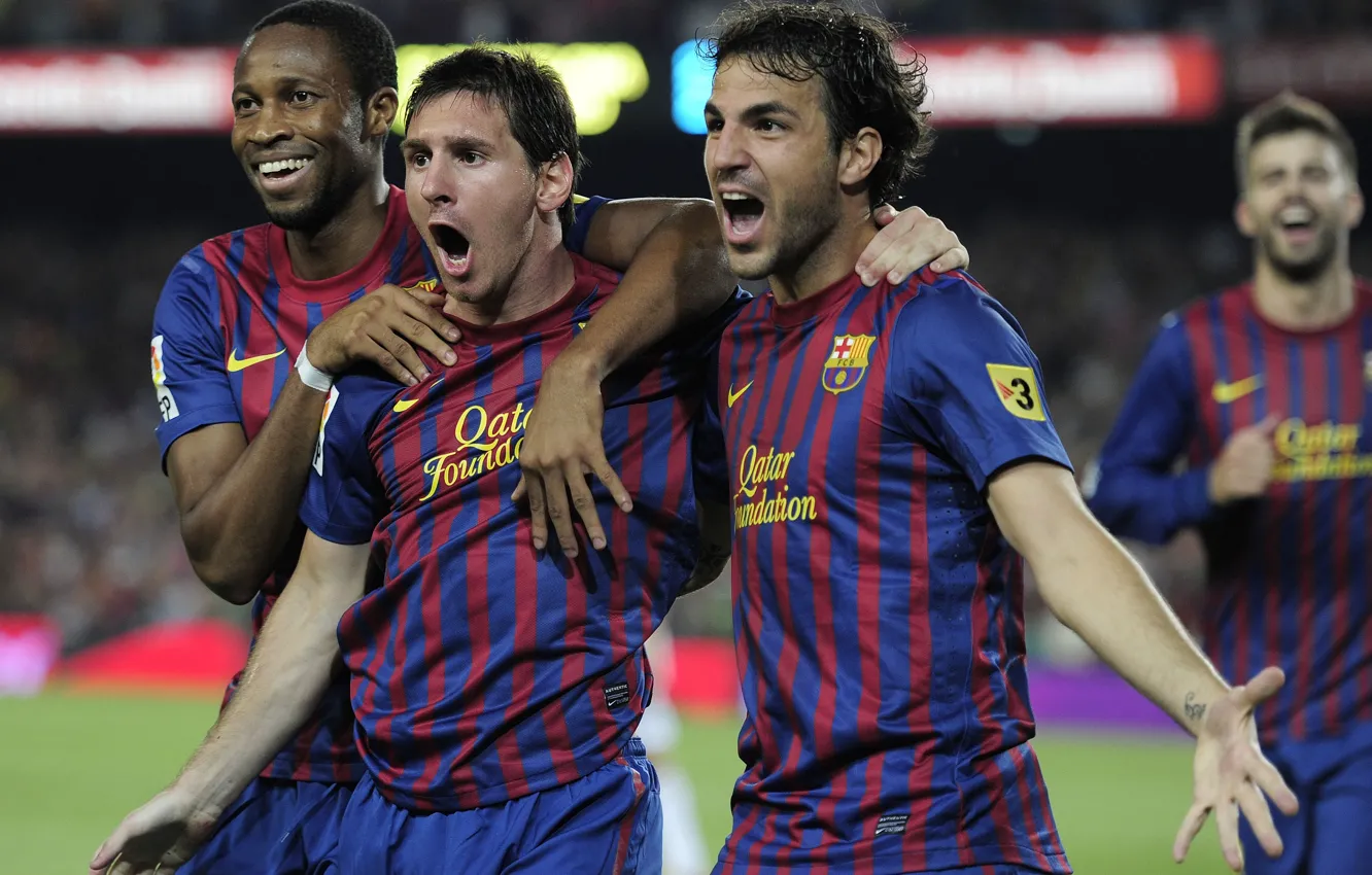 Photo wallpaper Barcelona, Fabregas, Messi, fabregas barselona hd wallpapers