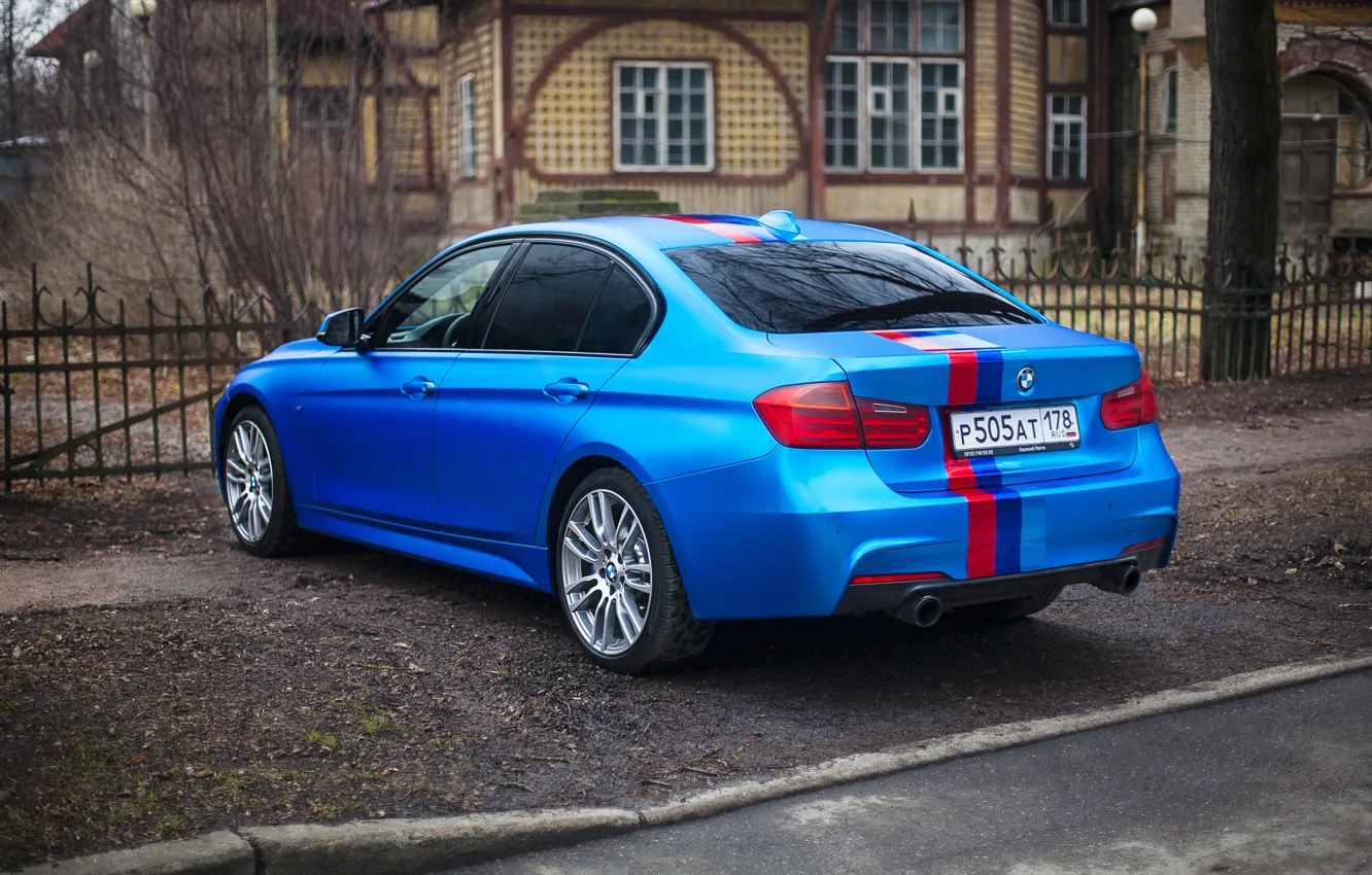 Photo wallpaper Auto, BMW, Ass, Car, Blue, 335i, xDrive