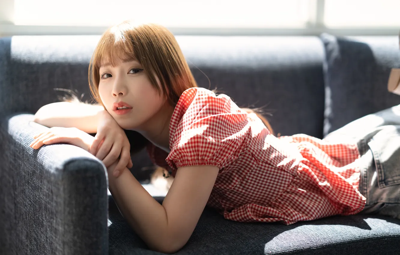 Photo wallpaper woman, model, cute