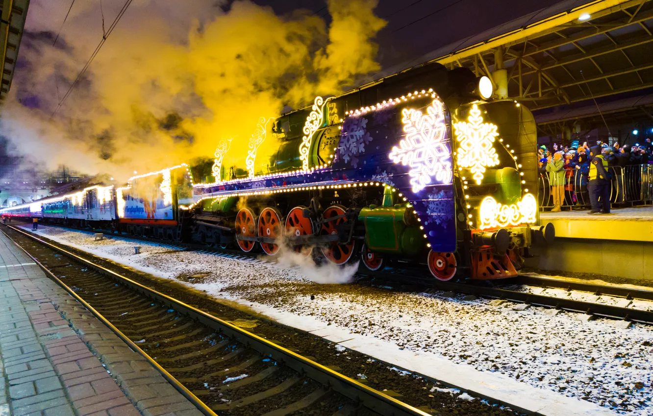 Photo wallpaper winter, snow, new year, technique, pair, Moscow, Russia, January