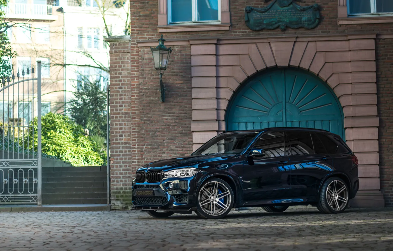 Photo wallpaper BMW, Front, blue, X5M, Manhart, Chrome Blue, MHX5