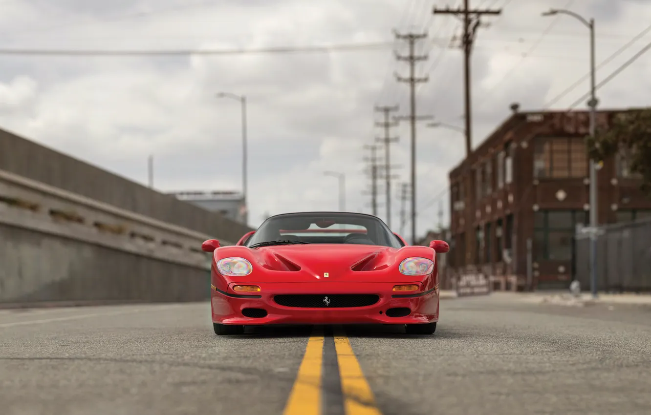 Photo wallpaper Ferrari, sports car, convertible, 1995, F50, Ferrari F50
