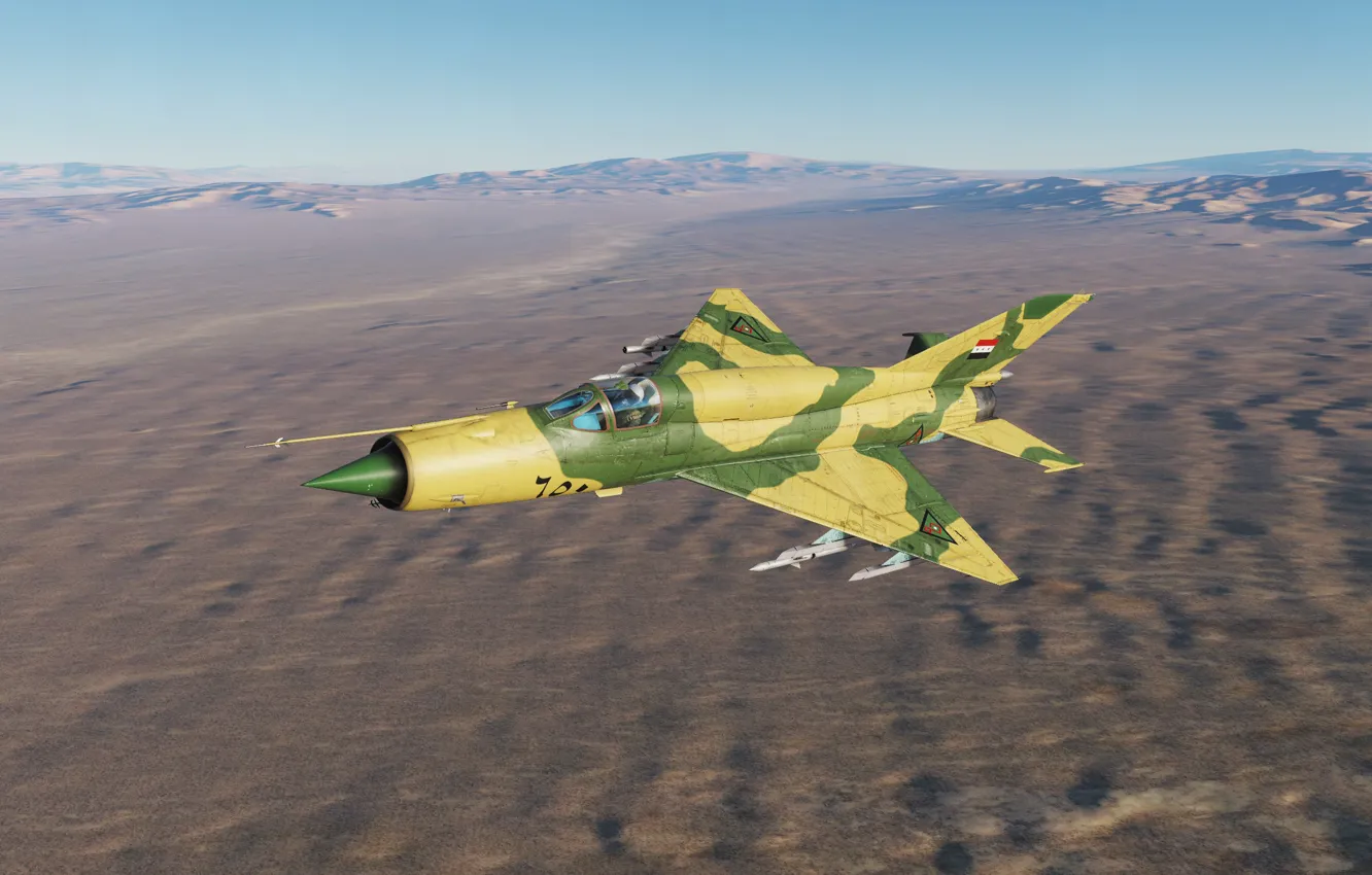 Photo wallpaper OKB MiG, MiG-21bis, Frontline fighter, Syrian air force