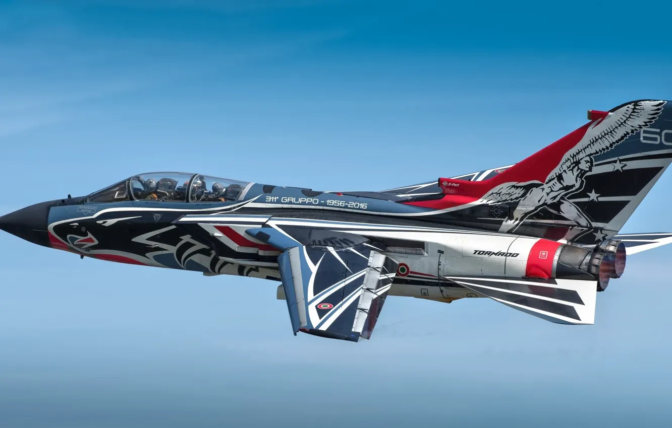 Photo wallpaper the sky, flight, Tornado, combat aircraft