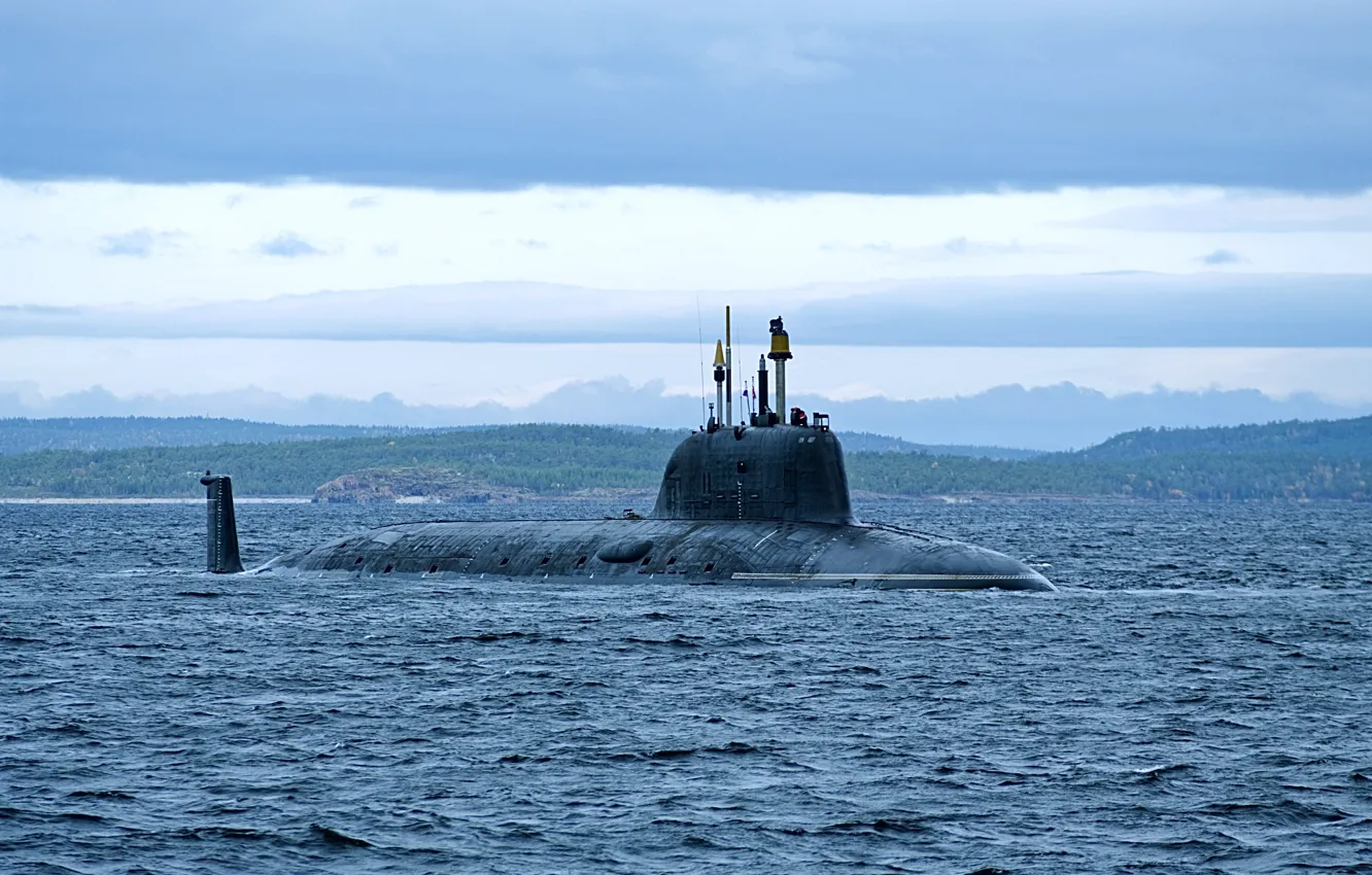 Photo wallpaper boat, underwater, multipurpose, atomic, Severodvinsk