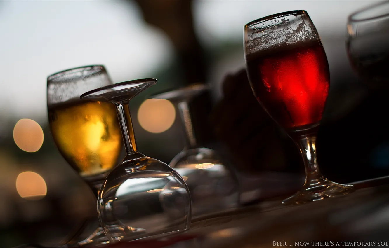 Photo wallpaper macro, glass, drink