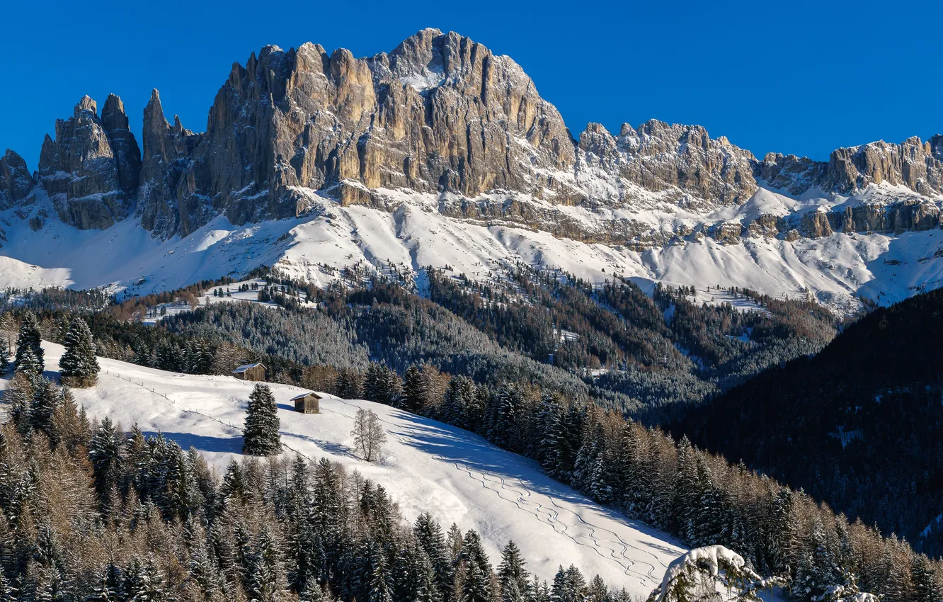 Photo wallpaper mountains, rocks, Italy, Dolomites