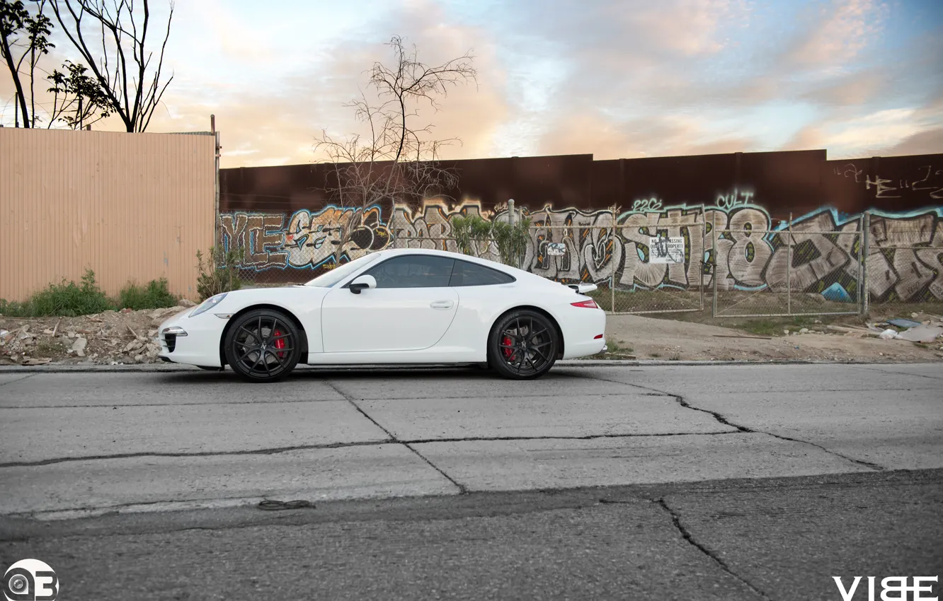 Photo wallpaper graffiti, 911, Porsche, side, ZS05, Vibe, Zito