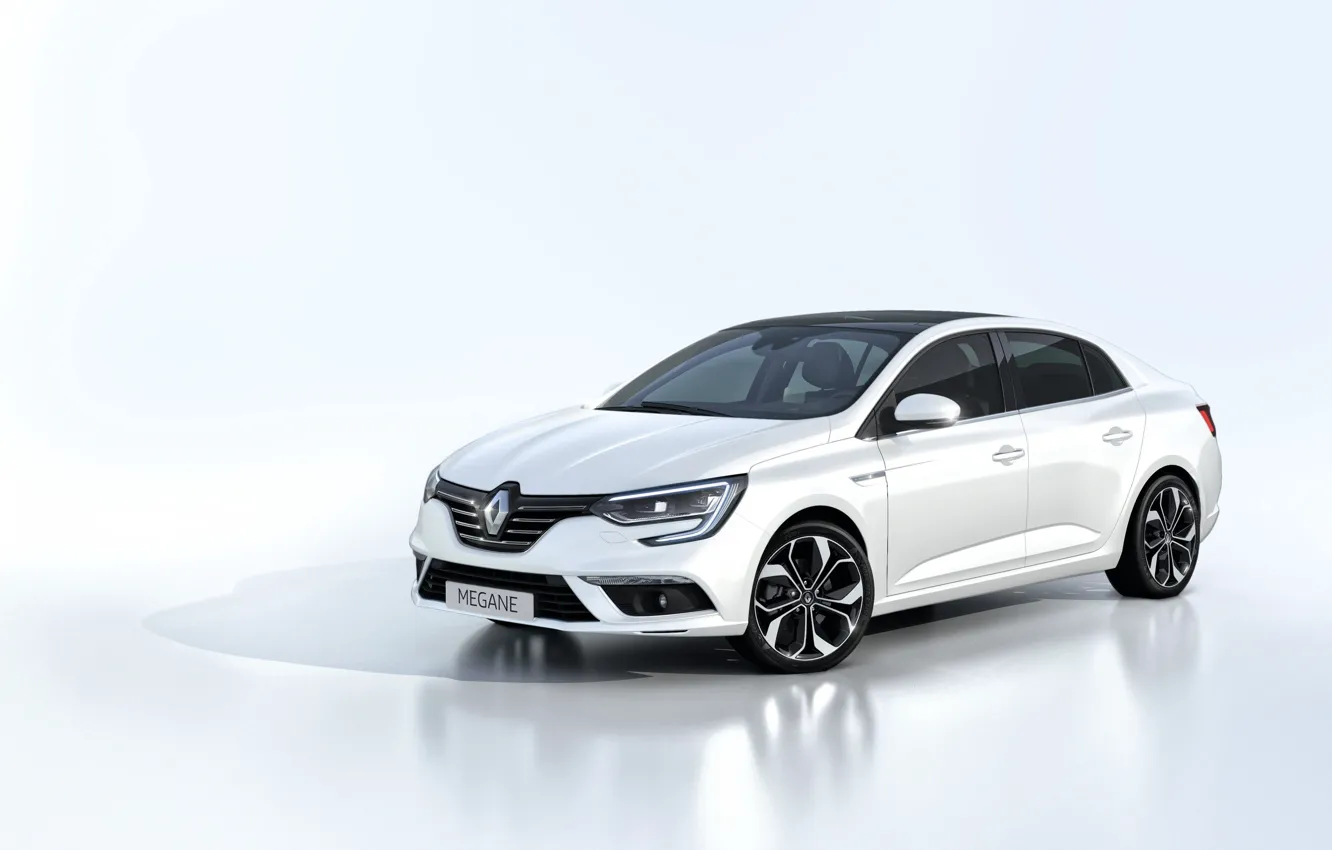 Photo wallpaper white background, Renault, Reno, Megan, Megane