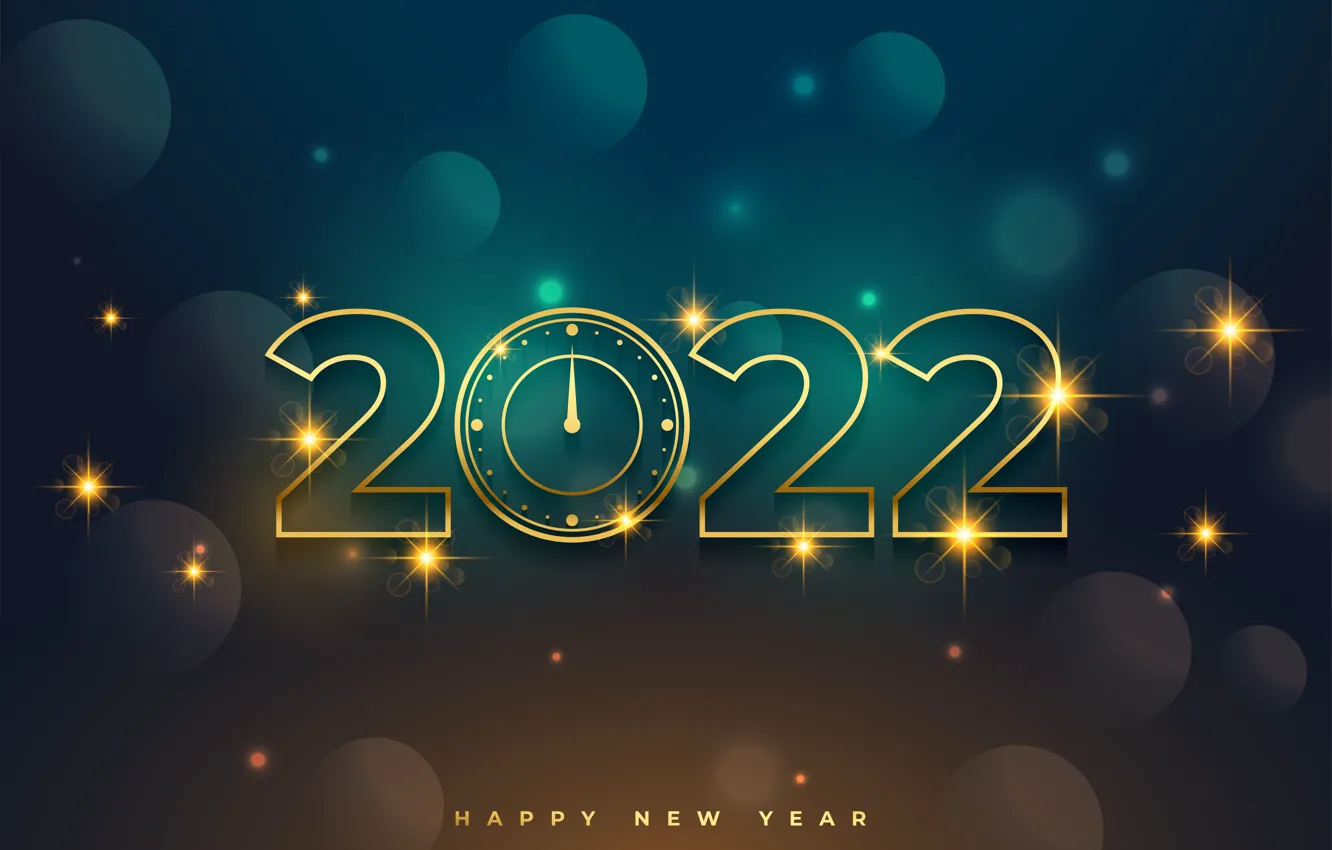 Photo wallpaper background, figures, New year, golden, new year, happy, decoration, figures