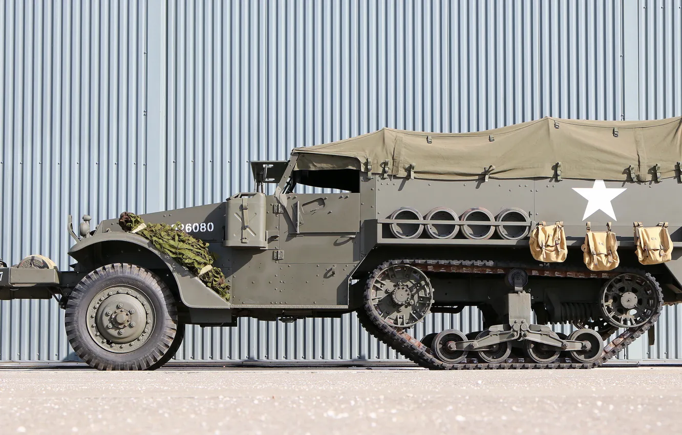 Photo wallpaper 1944, half-track armored personnel carrier, Half Track