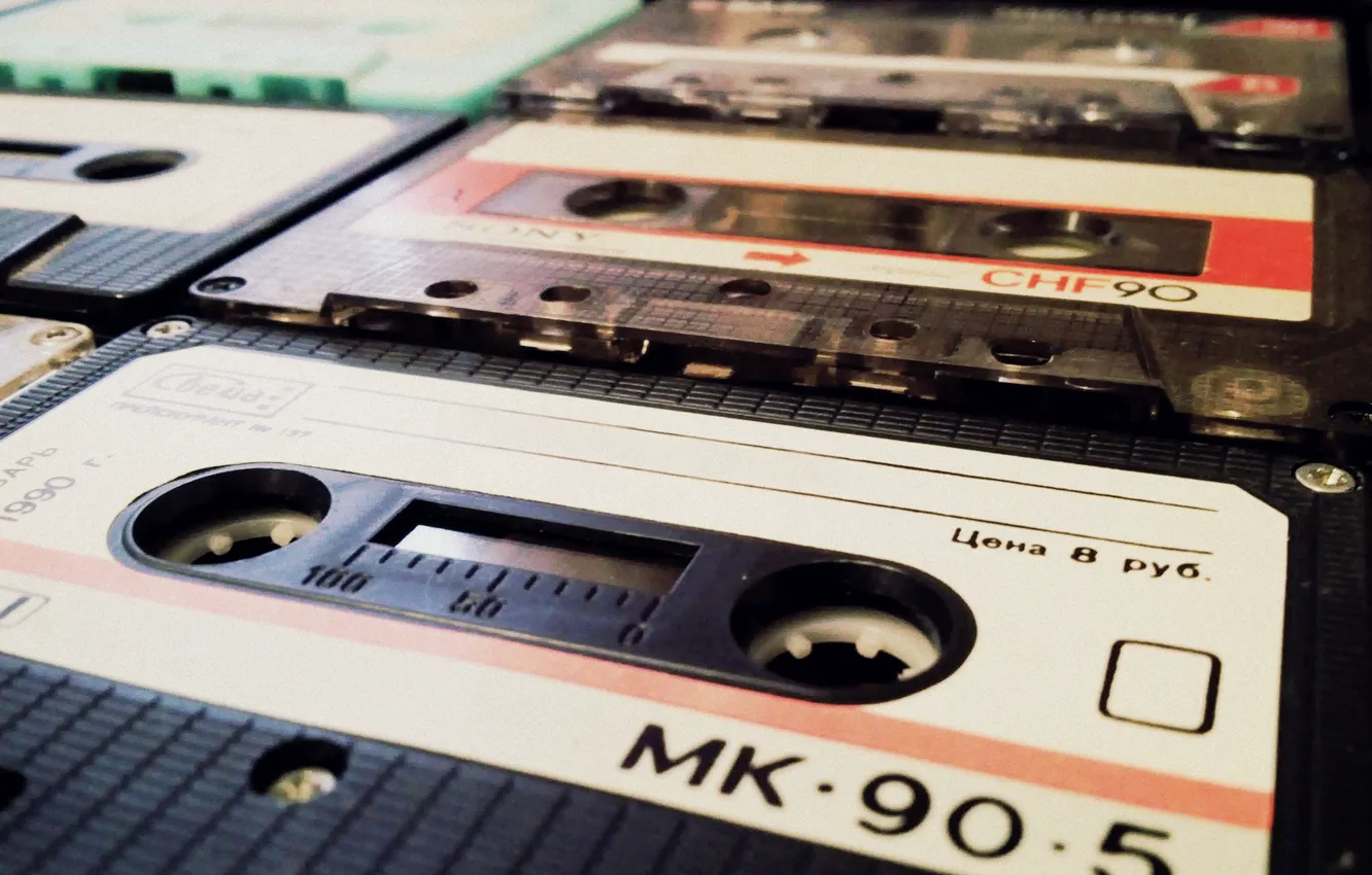 Photo wallpaper macro, style, music, cassette