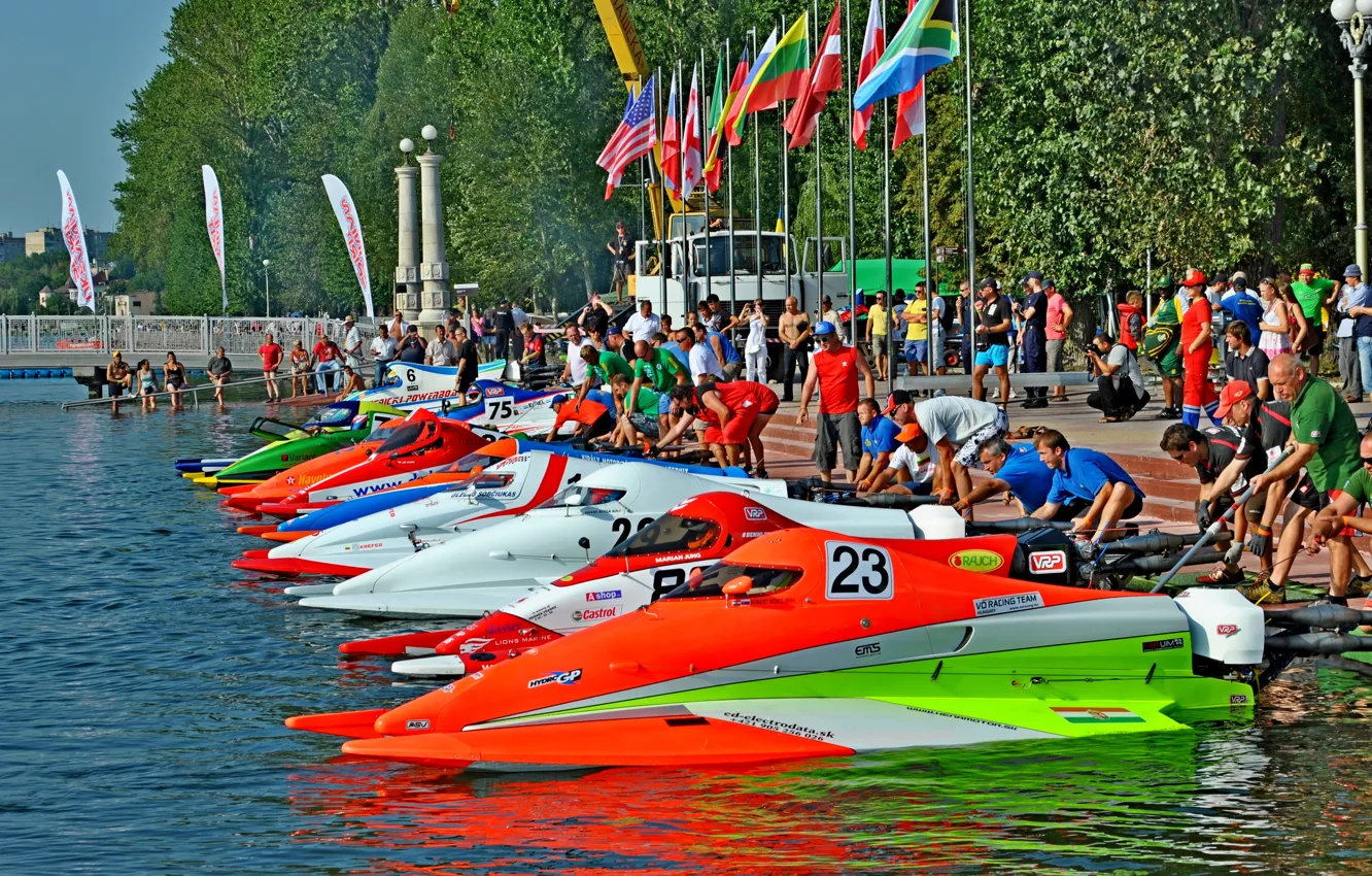 Photo wallpaper race, boat, speed